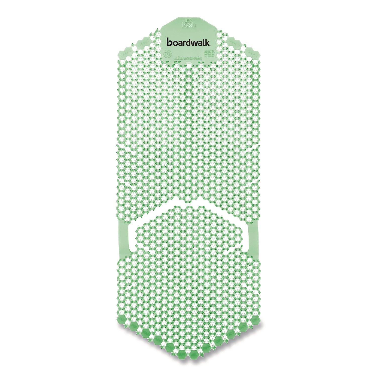 Boardwalk® Vertical Urinal Screen, Cucumber Melon Scent, Green, 5.22 oz, 6/Carton