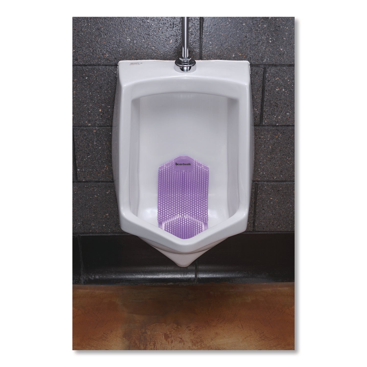 Boardwalk® Vertical Urinal Screen, Lavender Scent, Purple, 5.22 oz, 6/Carton