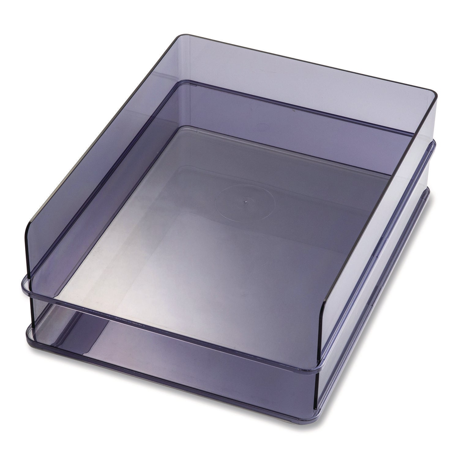 Officemate Letter Tray, 1 Section, Letter Size Files, 10.16" x 12.8" x 2.76", Gray, 2/Pack