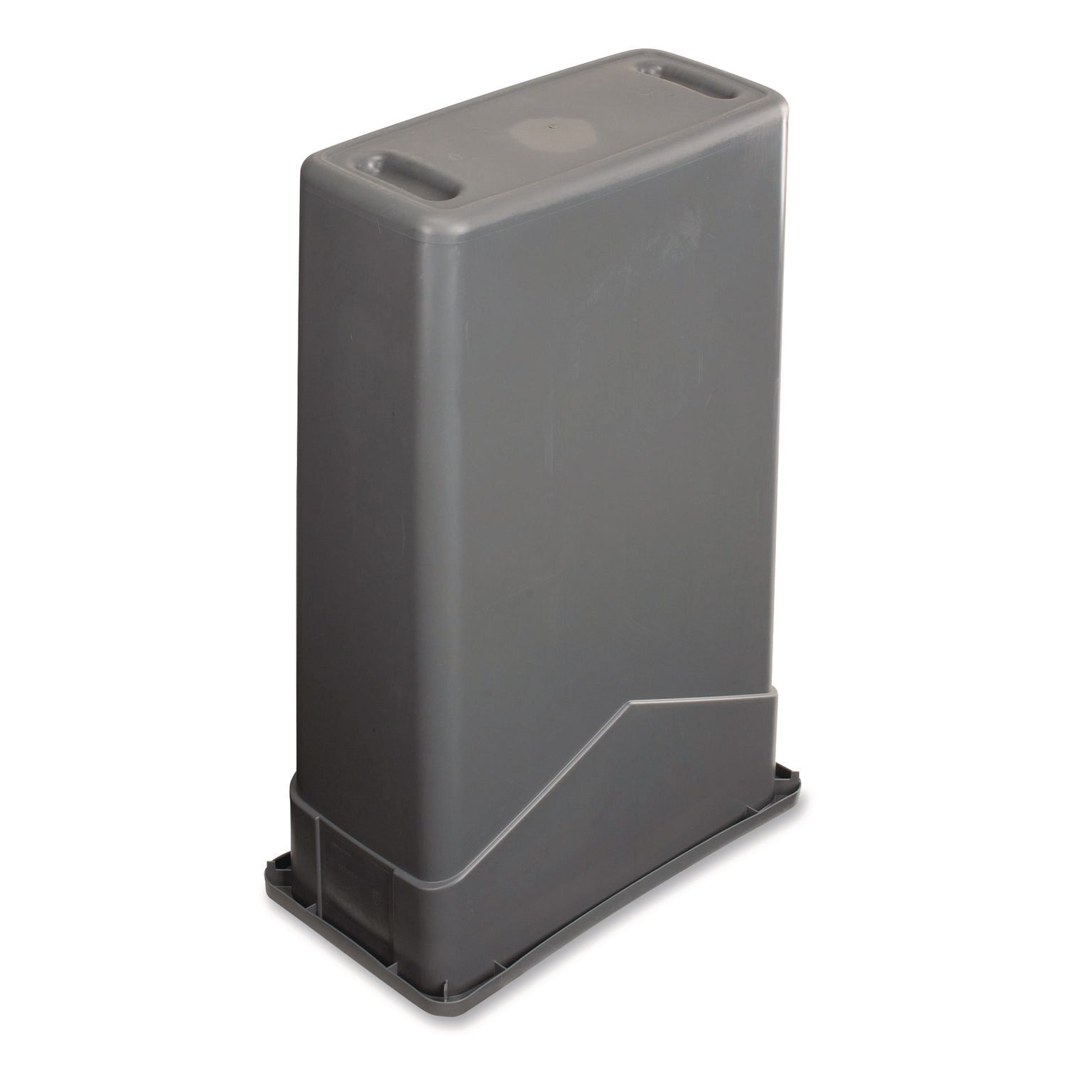 Carlisle TrimLine Rectangle Waste Container, 23 gal, Plastic, Gray, 4/Carton