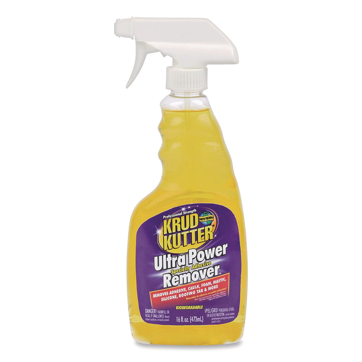 Krud Kutter® Ultra Power Specialty Adhesive Remover, 16 oz Spray Bottle, 6/Carton