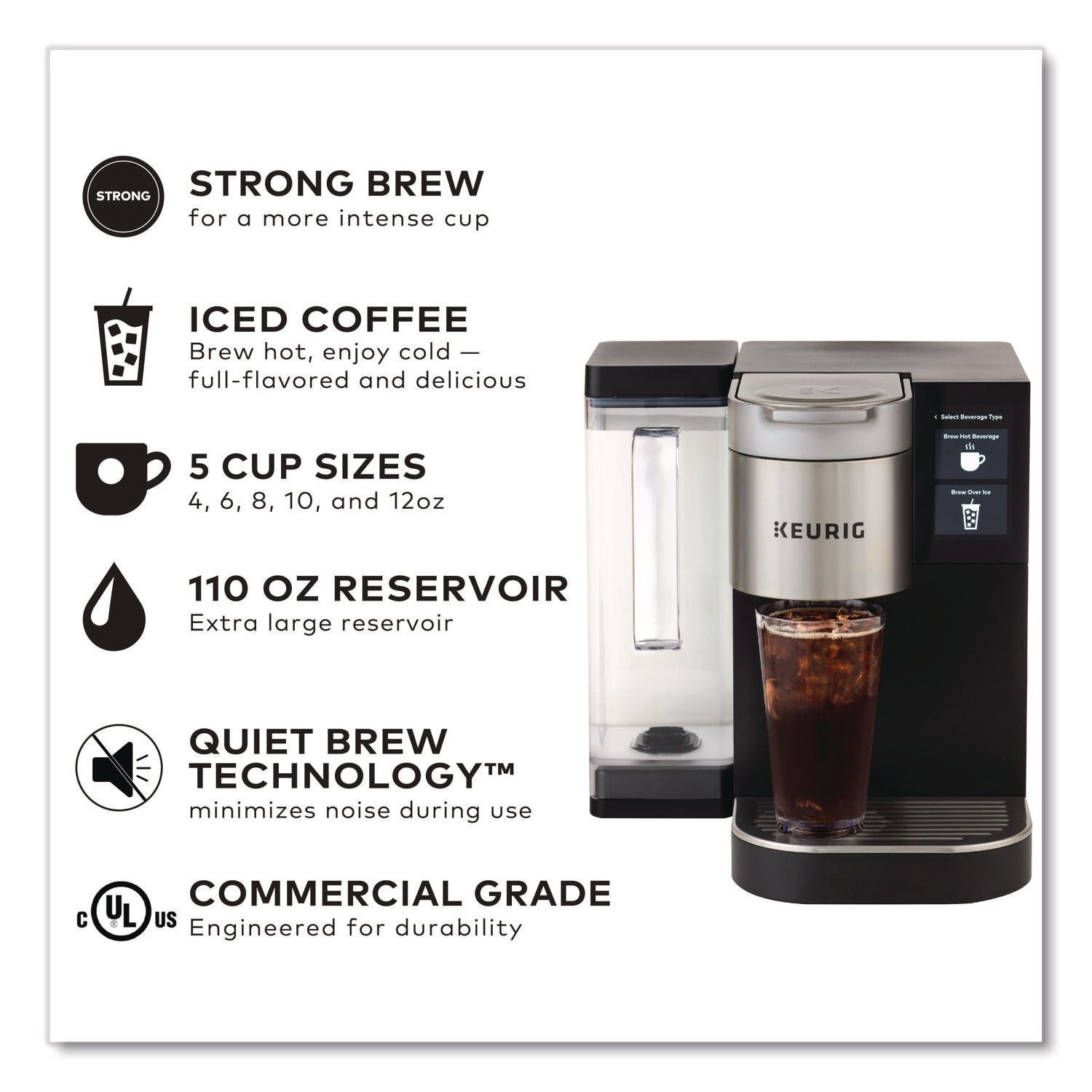 Keurig® K2550 Brewing System with Reservoir, Black /Silver