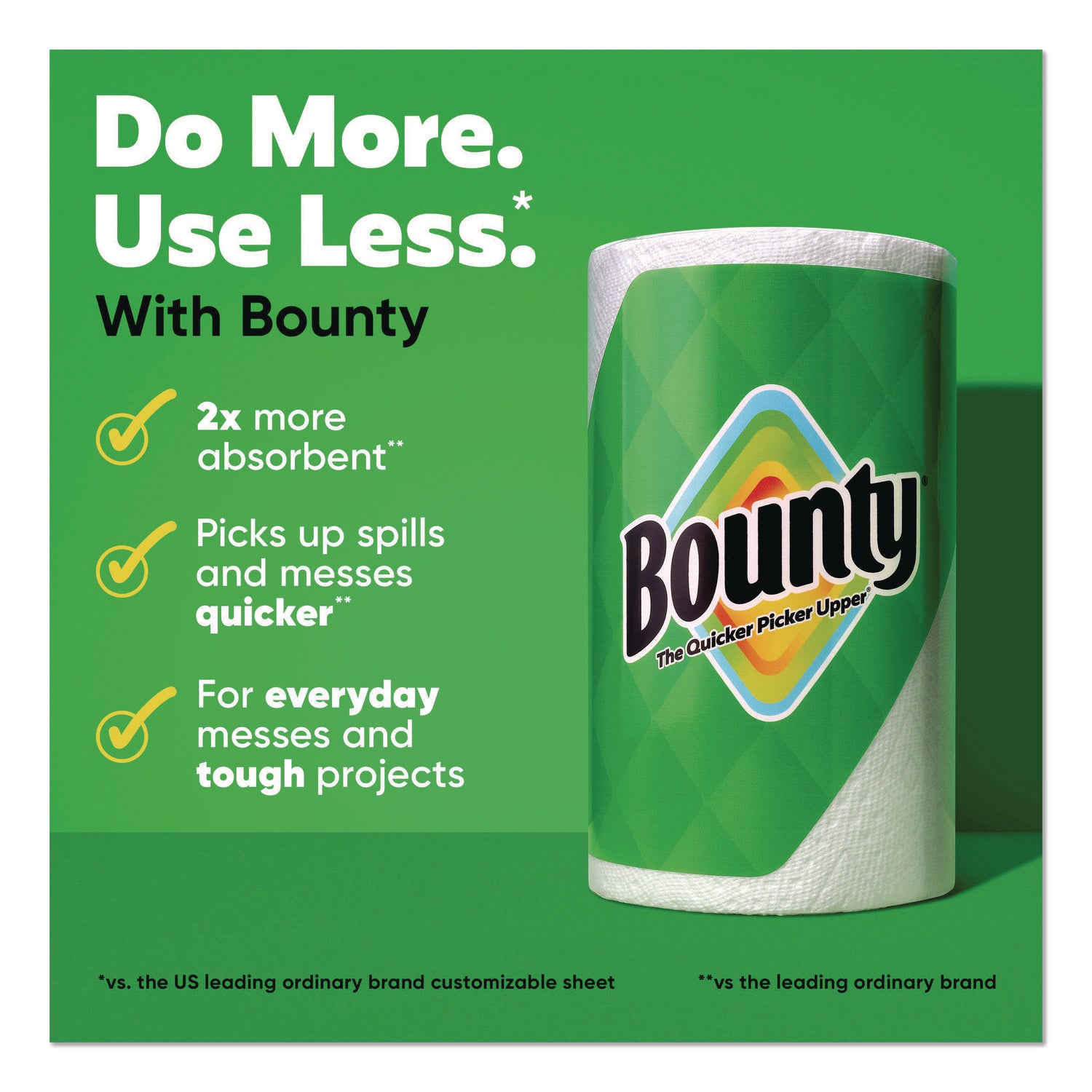 Bounty® Select-a-Size Kitchen Roll Paper Towels, 2-Ply, 5.9 x 11, White, 123 Sheets/Triple Roll, 6 Rolls/Carton