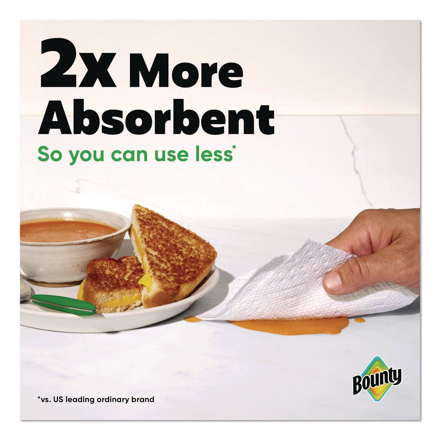 Bounty® Select-a-Size Kitchen Roll Paper Towels, 2-Ply, 5.9 x 11, White, 123 Sheets/Triple Roll, 6 Rolls/Carton