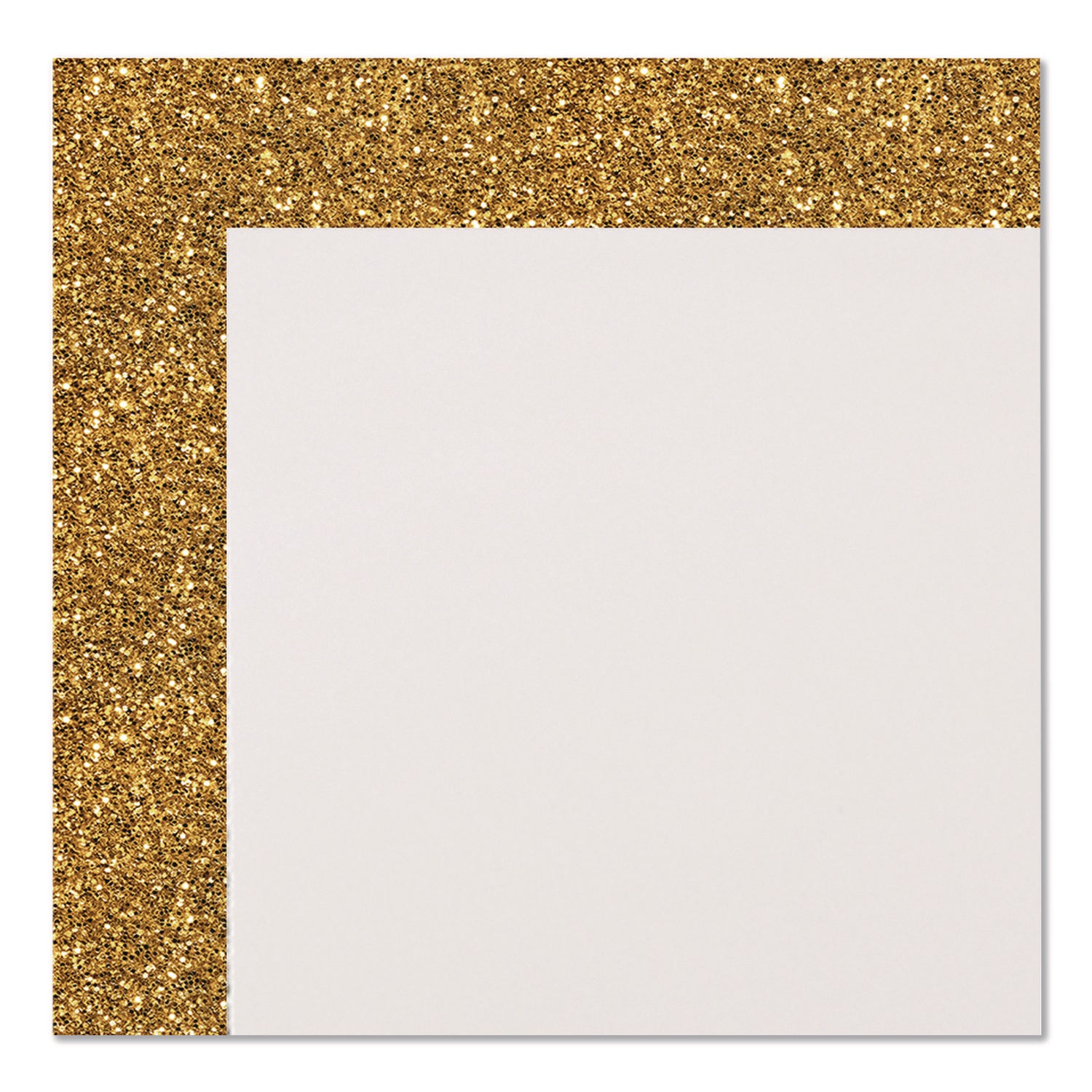 Royal Brites Glitter Poster Board, 22" x 28", Heavyweight, White with Gold Border, 25/Pack