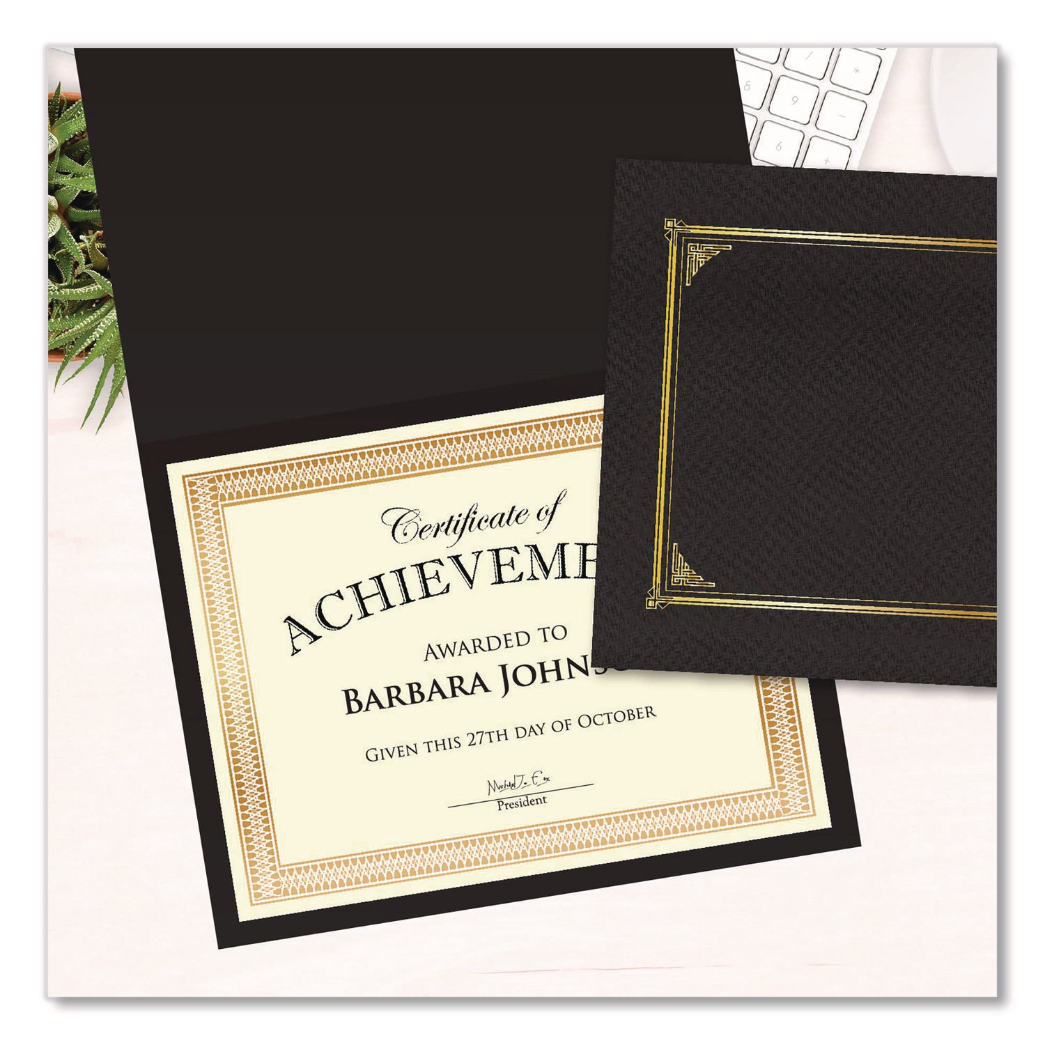 Geographics® Award Certificates, 8.5 x 11, Ivory with Traditional Gold Border, 100/Pack