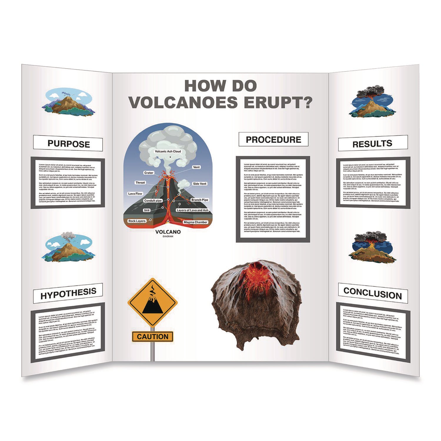 Royal Brites Tri-Fold Foam Board, 28 x 40, 0.19" Thick, White/White