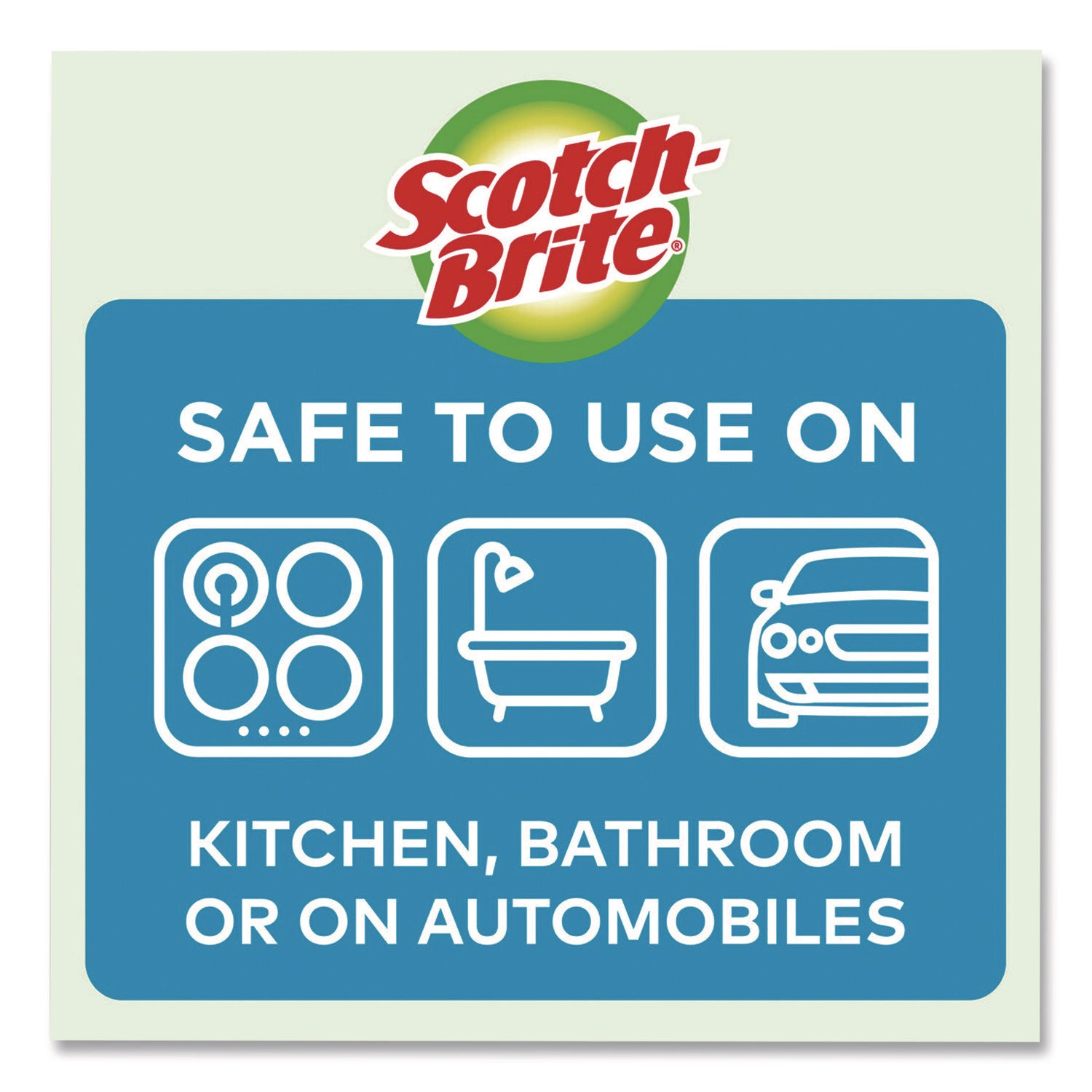 Scotch-Brite® Dobie All-Purpose Cleaning Pad, 4.3 x 2.6, 0.5" Thick, Yellow, 3/Pack, 8 Packs/Carton