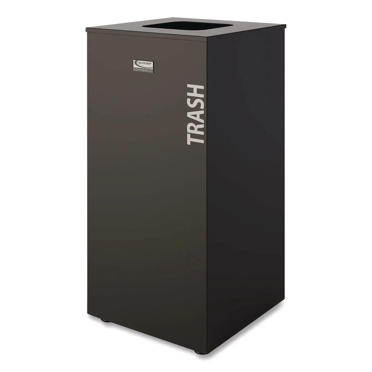 Suncast Commercial® Square Metal Decorative Can Steel 24 gal Black Suncast Commercial® Flipcost