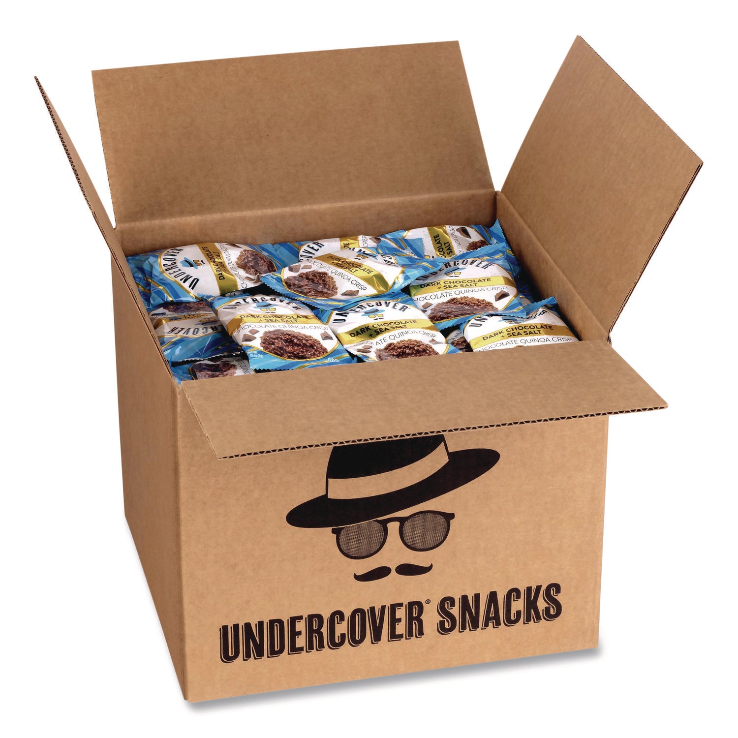 UNDERCOVER® Snacks Dark Chocolate and Sea Salt Mini Quinoa Crisps, 0.25 oz Bag, 125/Carton