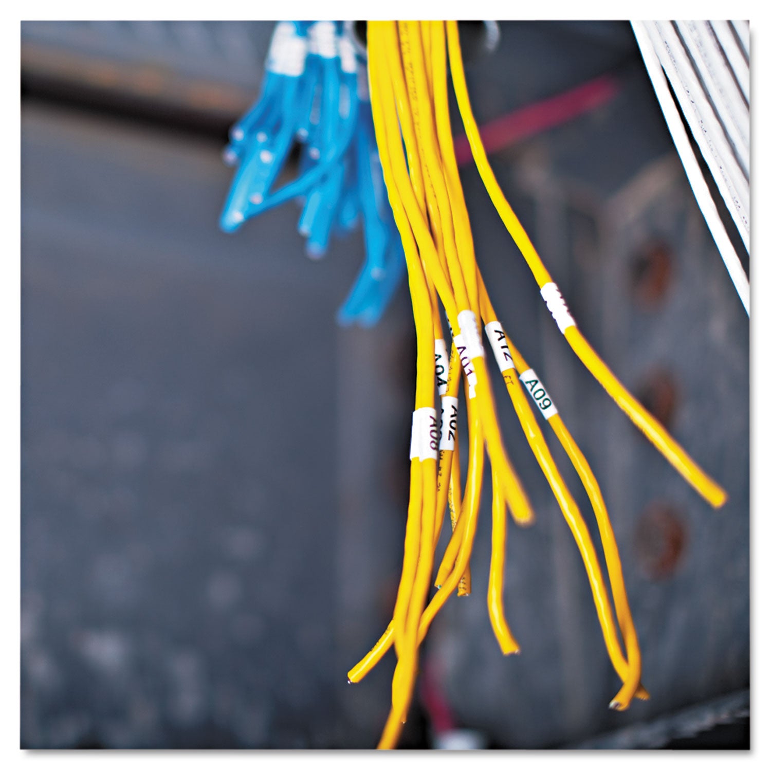 DYMO® Rhino Flexible Nylon Industrial Label Tape, 0.5" X 11.5 Ft, White/black Print