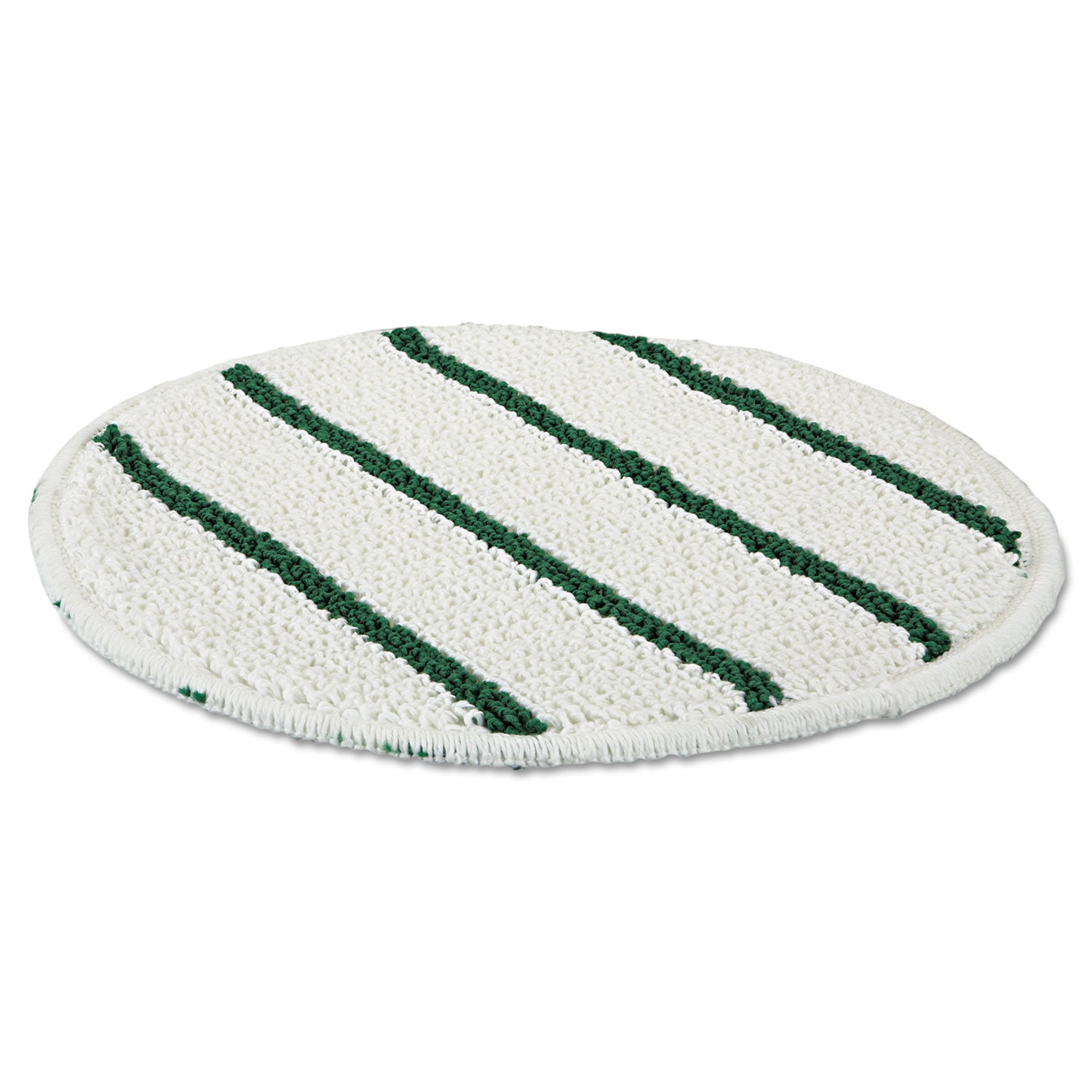 Rubbermaid® Commercial Low Profile Scrub-Strip Carpet Bonnet, 19" Diameter, White/green