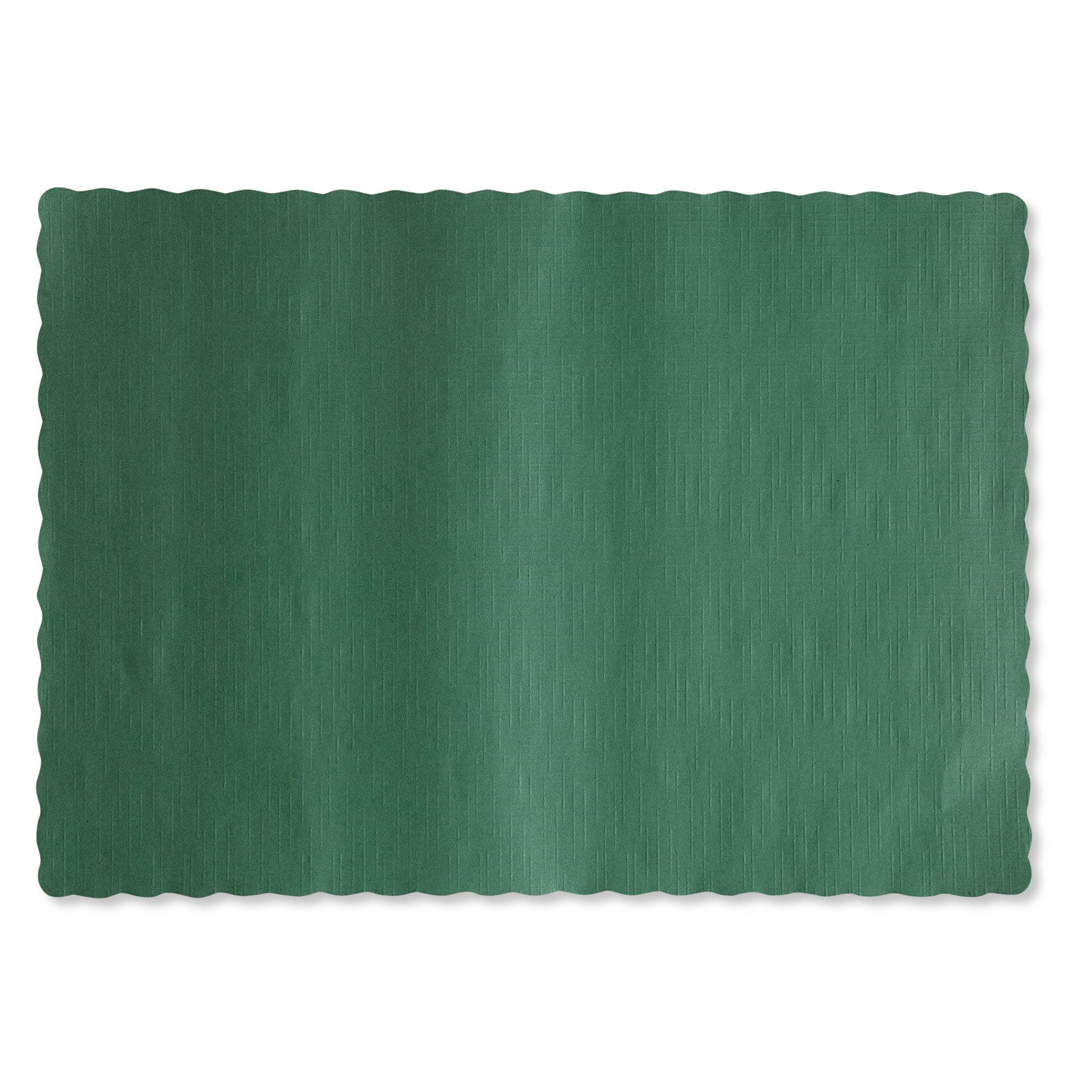 Hoffmaster® Solid Color Scalloped Edge Placemats, 9.5 X 13.5, Hunter Green, 1,000/carton