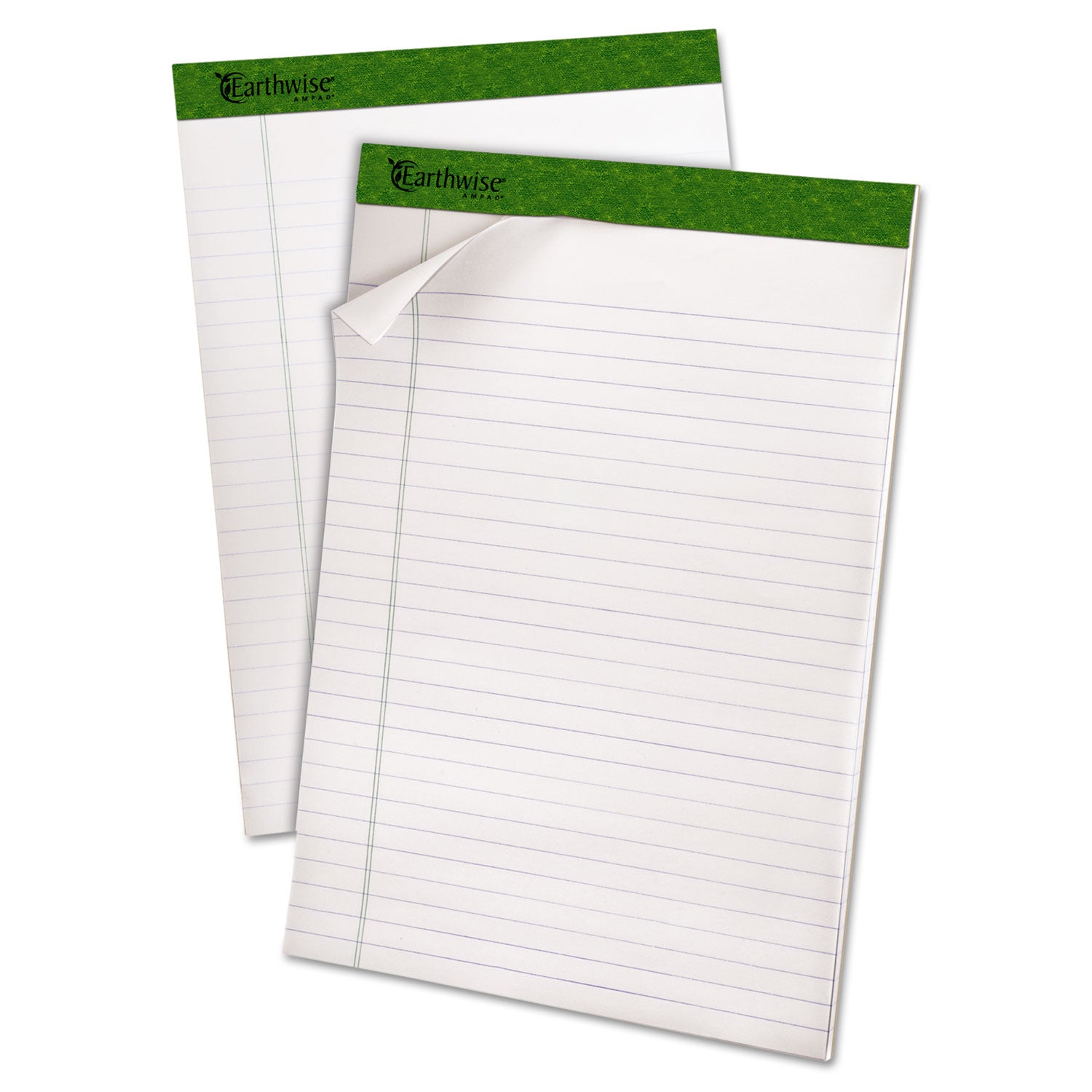 Ampad® Earthwise By Ampad Recycled Writing Pad, Wide/legal Rule, Politex Sand Headband, 40 White 8.5 X 11.75 Sheets, 4/pack