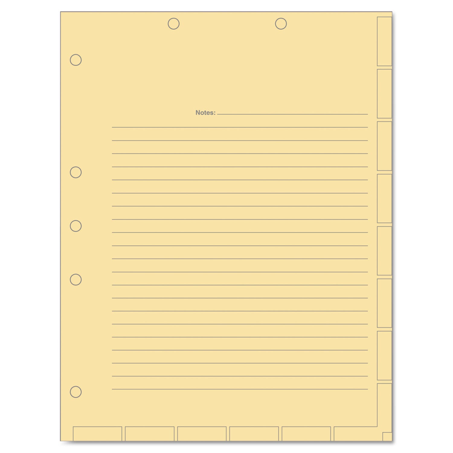 Medical Chart Index Divider Sheets, Untabbed, 11 x 8.5, Manila, 400/Box