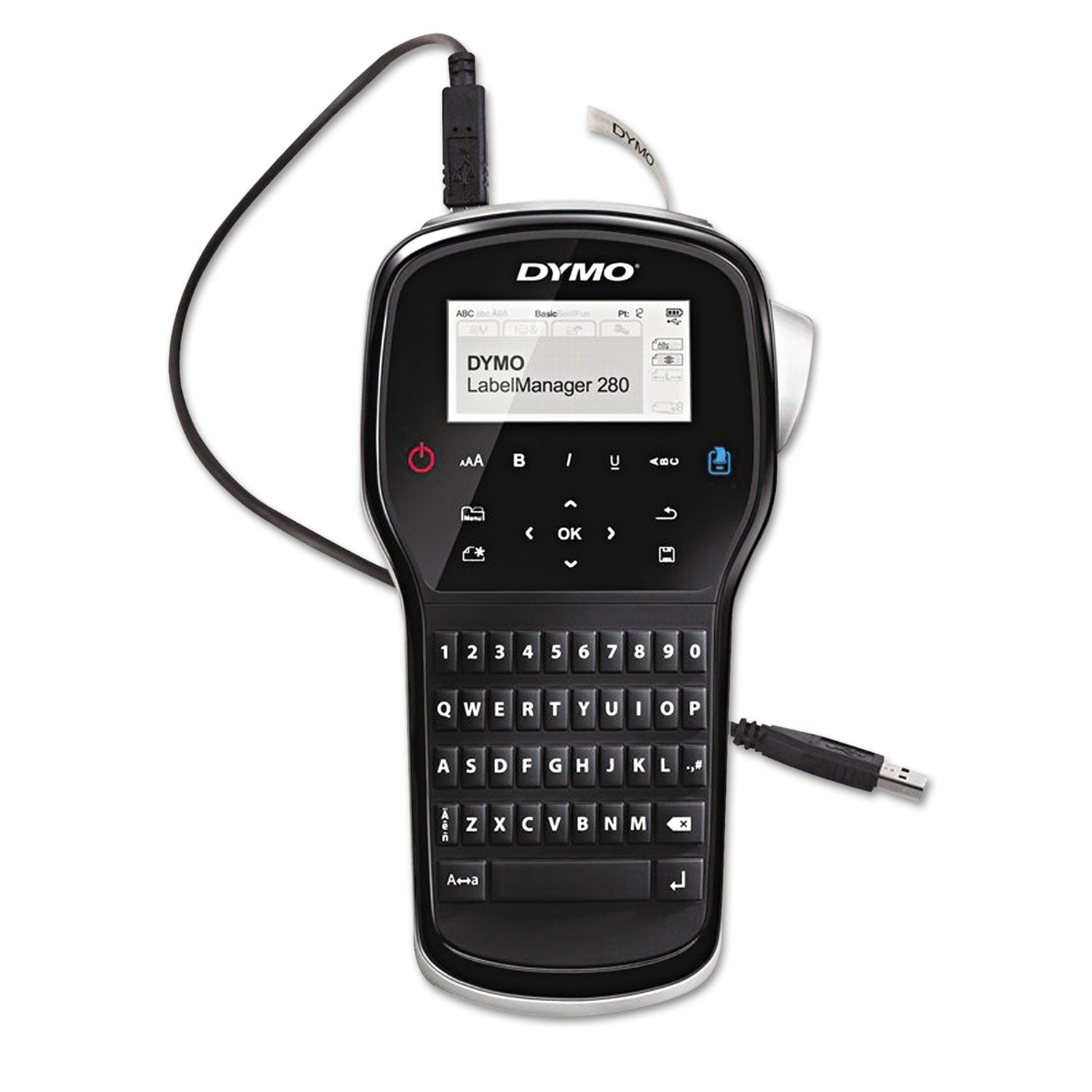 DYMO® Labelmanager 280 Label Maker, 0.6"/s Print Speed, 4 X 2.3 X 7.9