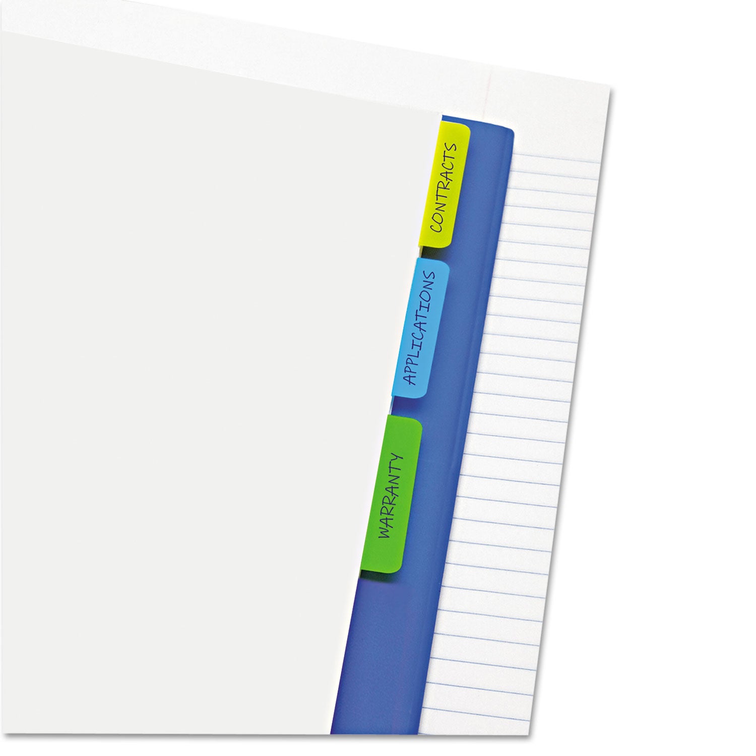 Redi-Tag® Write-On Index Tabs, 1/5-Cut, Assorted Colors, 2" Wide, 30/Pack