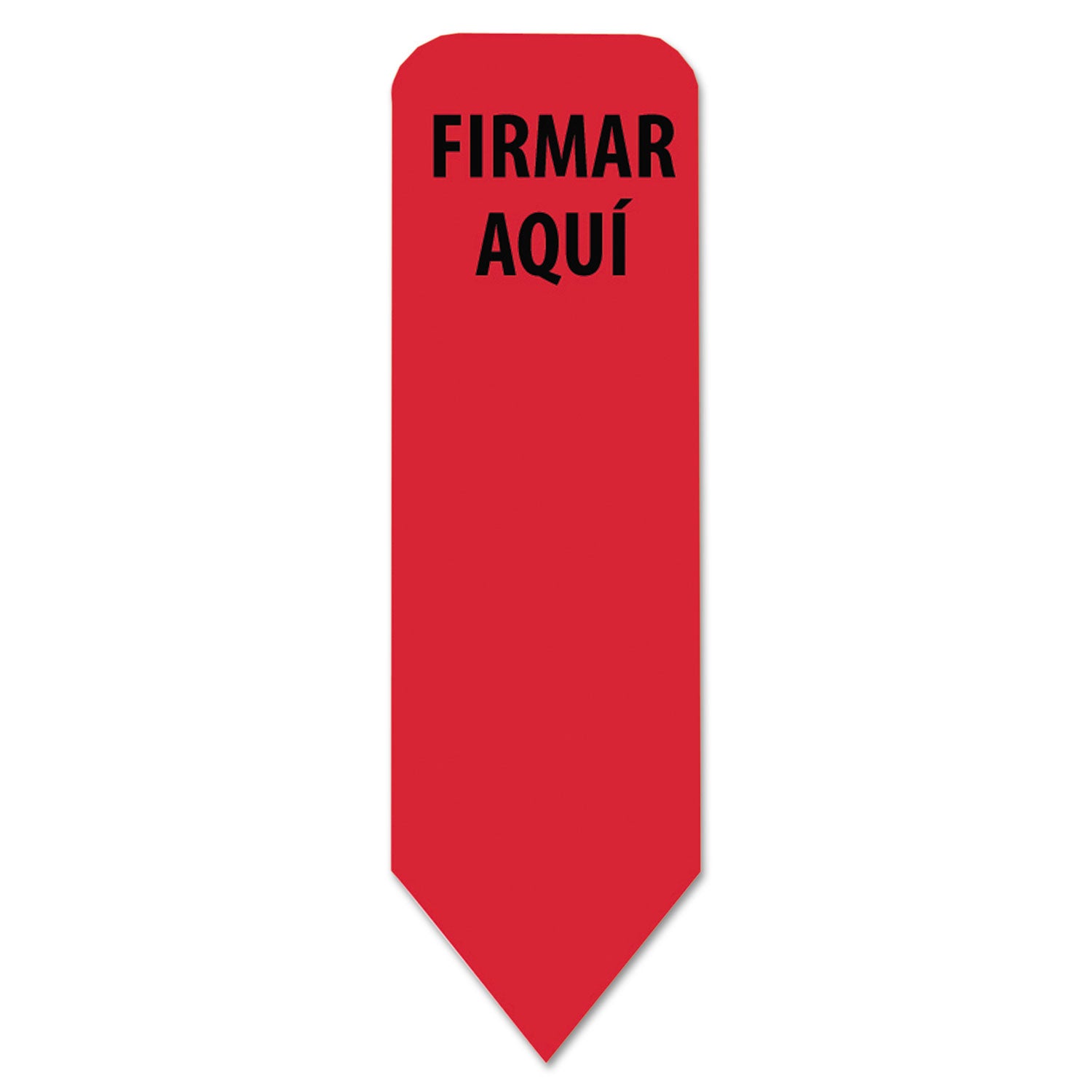 Redi-Tag® Arrow Message Page Flags in Dispenser, "FIRMAR AQUI", Red, 120 Flags/Pack