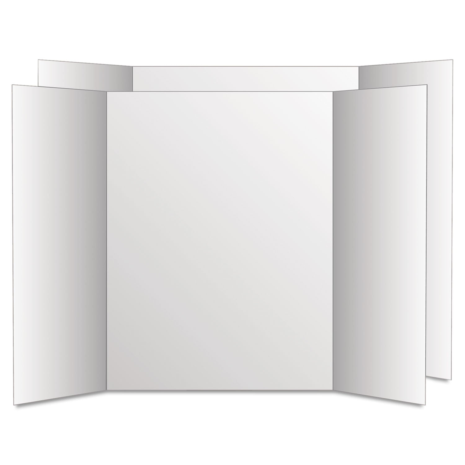 Two Cool Tri-Fold Poster Board, 28 x 40, White/White, 12/Carton
