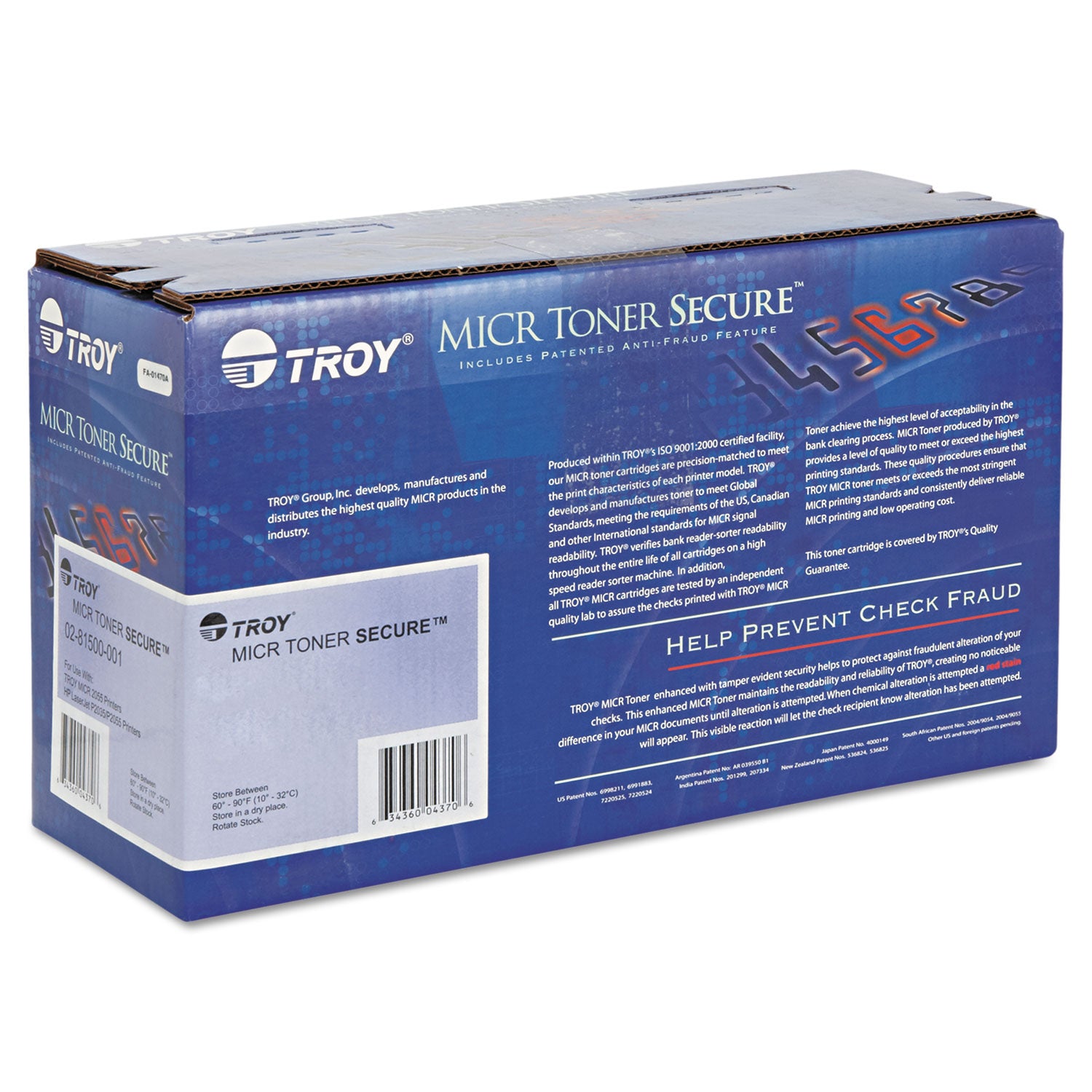 TROY® 0281551001 80x High-Yield Micr Toner Secure, Alternative For Hp Cf280x, Black