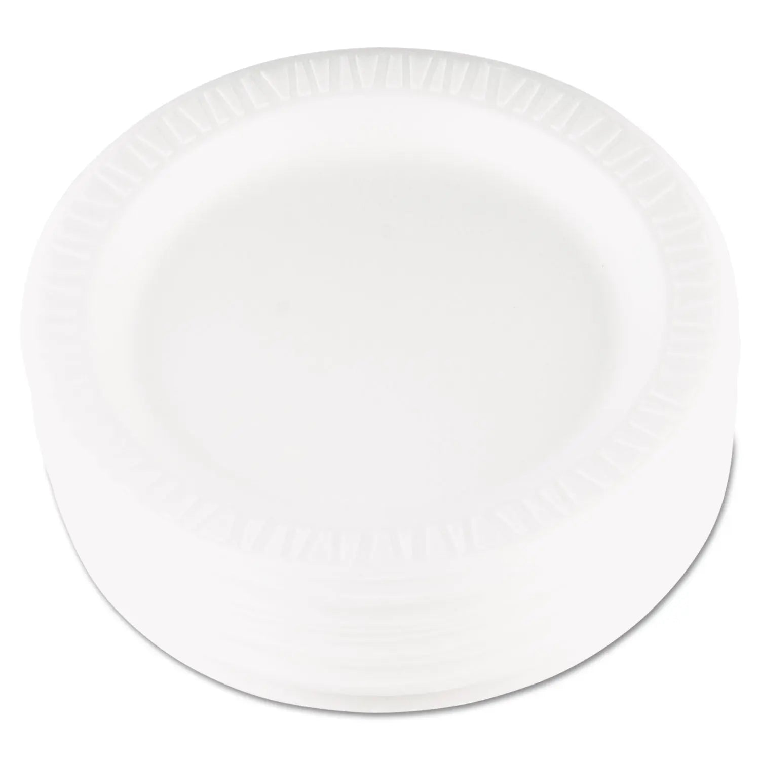 Quiet Classic Laminated Foam Dinnerware, Plate, 9" dia, White, 125/Pack, 4 Packs/Carton