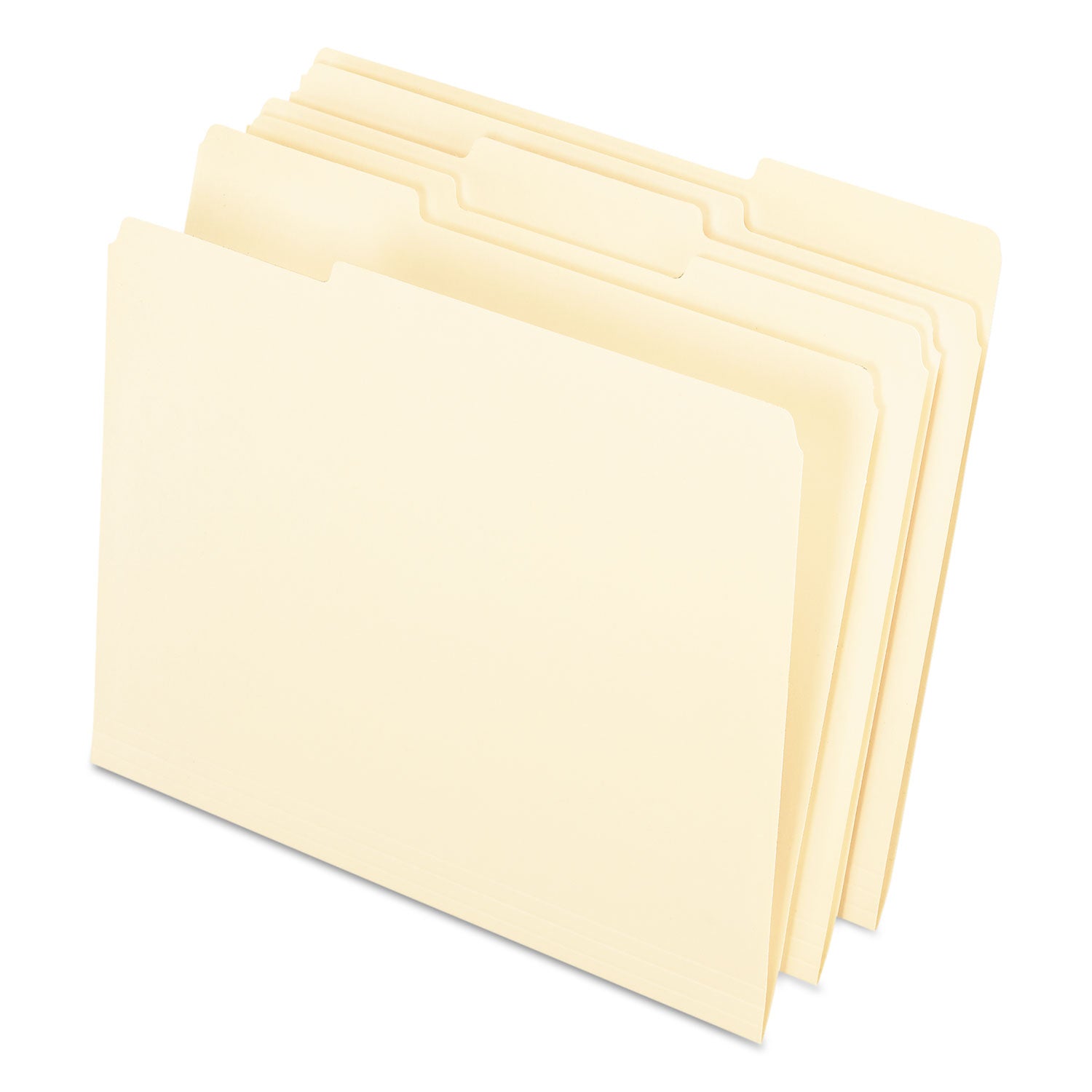 Pendaflex® Interior File Folders, 1/3-Cut Tabs: Assorted, Letter Size, Manila, 100/Box