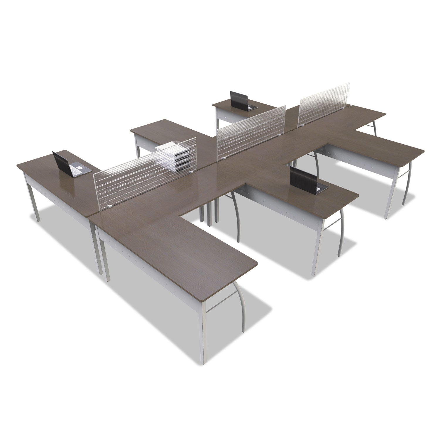 Linea Italia® Trento Line Dividing Panel, Polycarbonate, 47.13w X 1.75d X 15.5h, Translucent