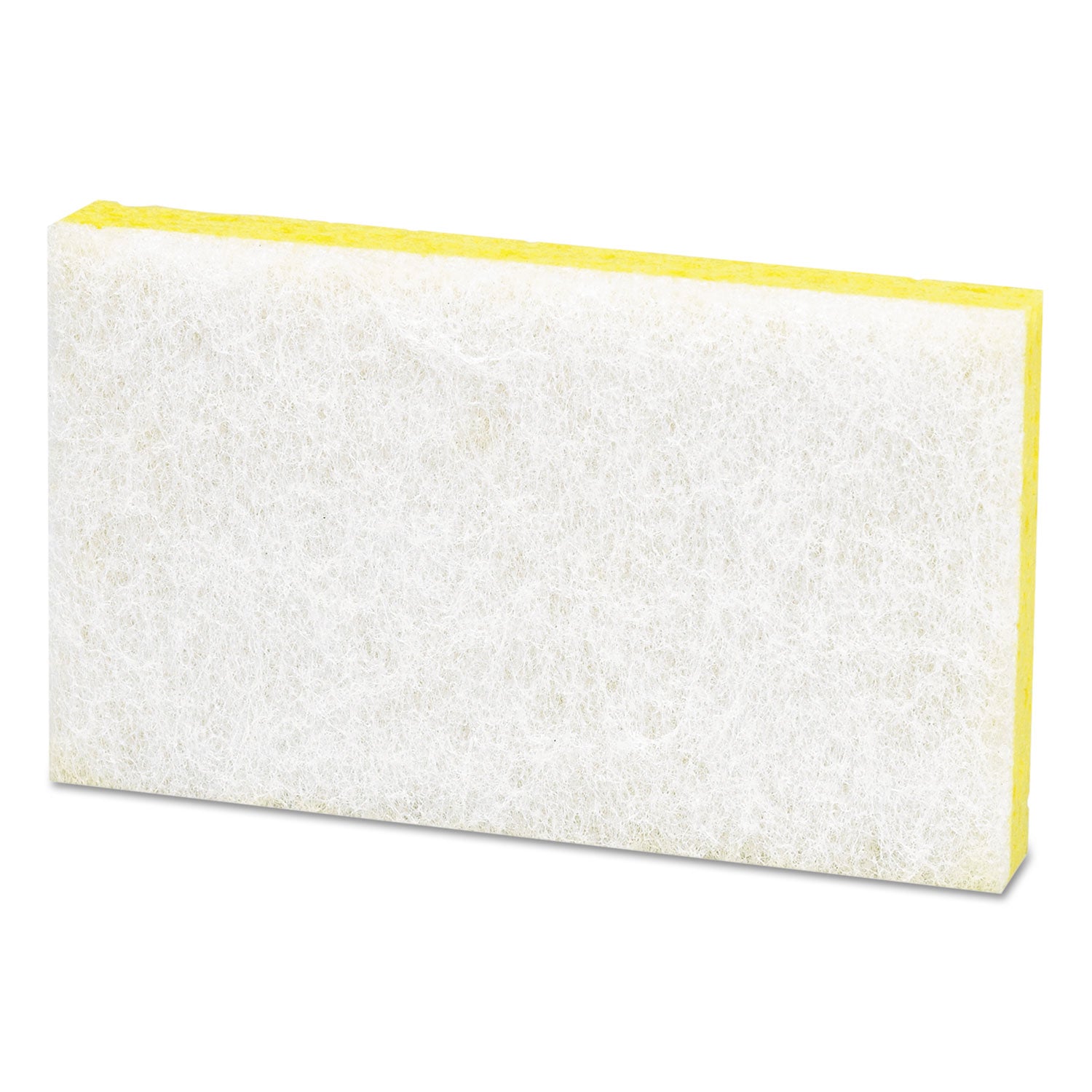 Scotch-Brite™ PROFESSIONAL Light-Duty Scrubbing Sponge, #63, 3.6 X 6.1, 0.7" Thick, Yellow/white, 20/carton