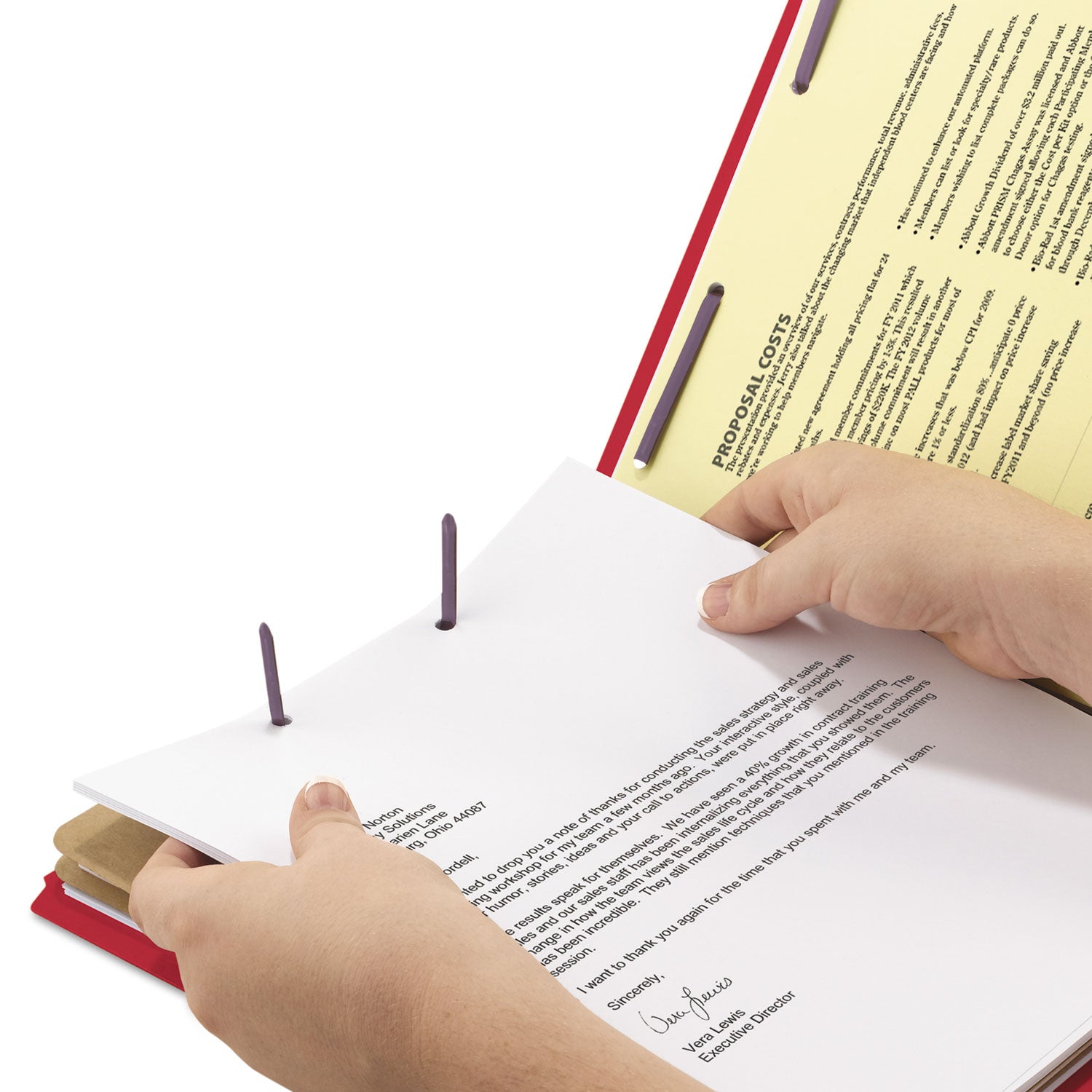 Smead 6-Section Pressboard Top Tab Pocket Classification Folders, 6 SafeSHIELD Fasteners, 2 Dividers, Letter Size, Bright Red,10/BX