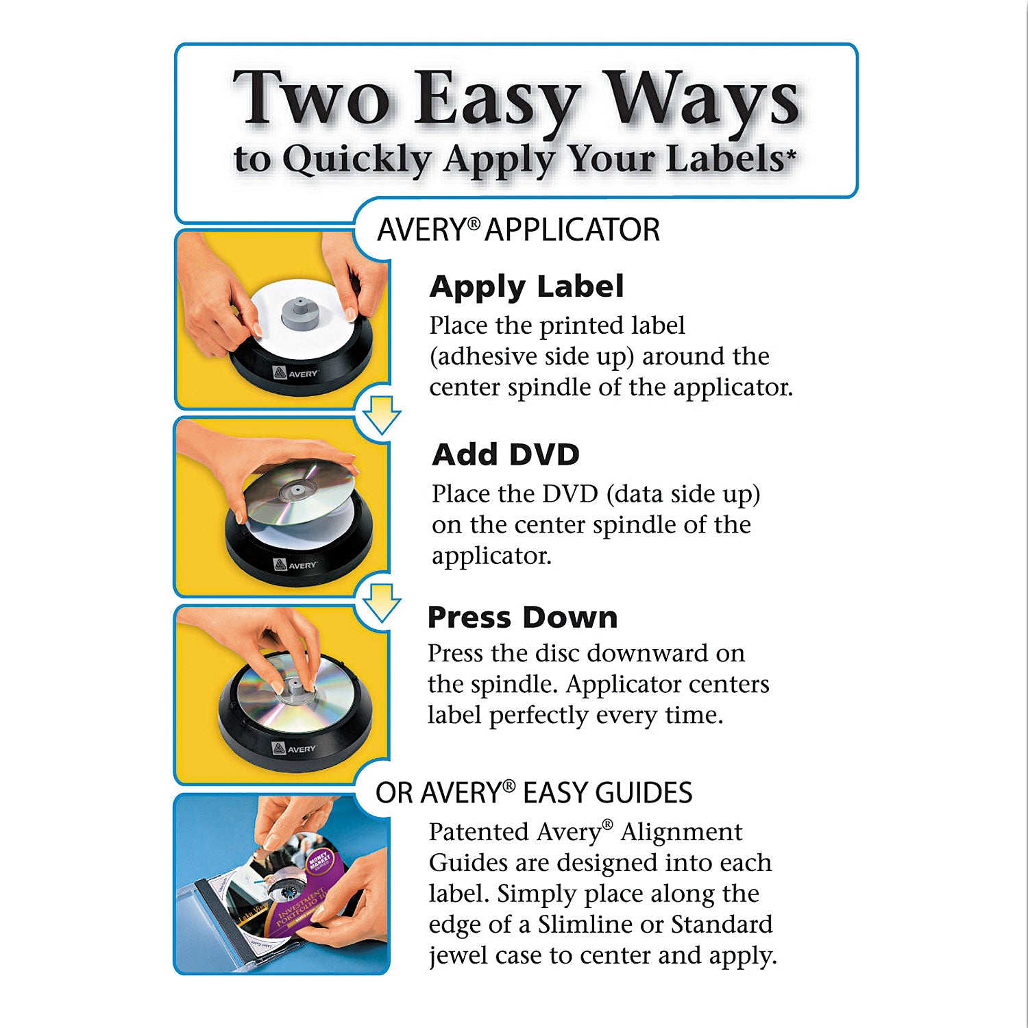 Avery® Inkjet Dvd Labels, Matte White, 20/pack