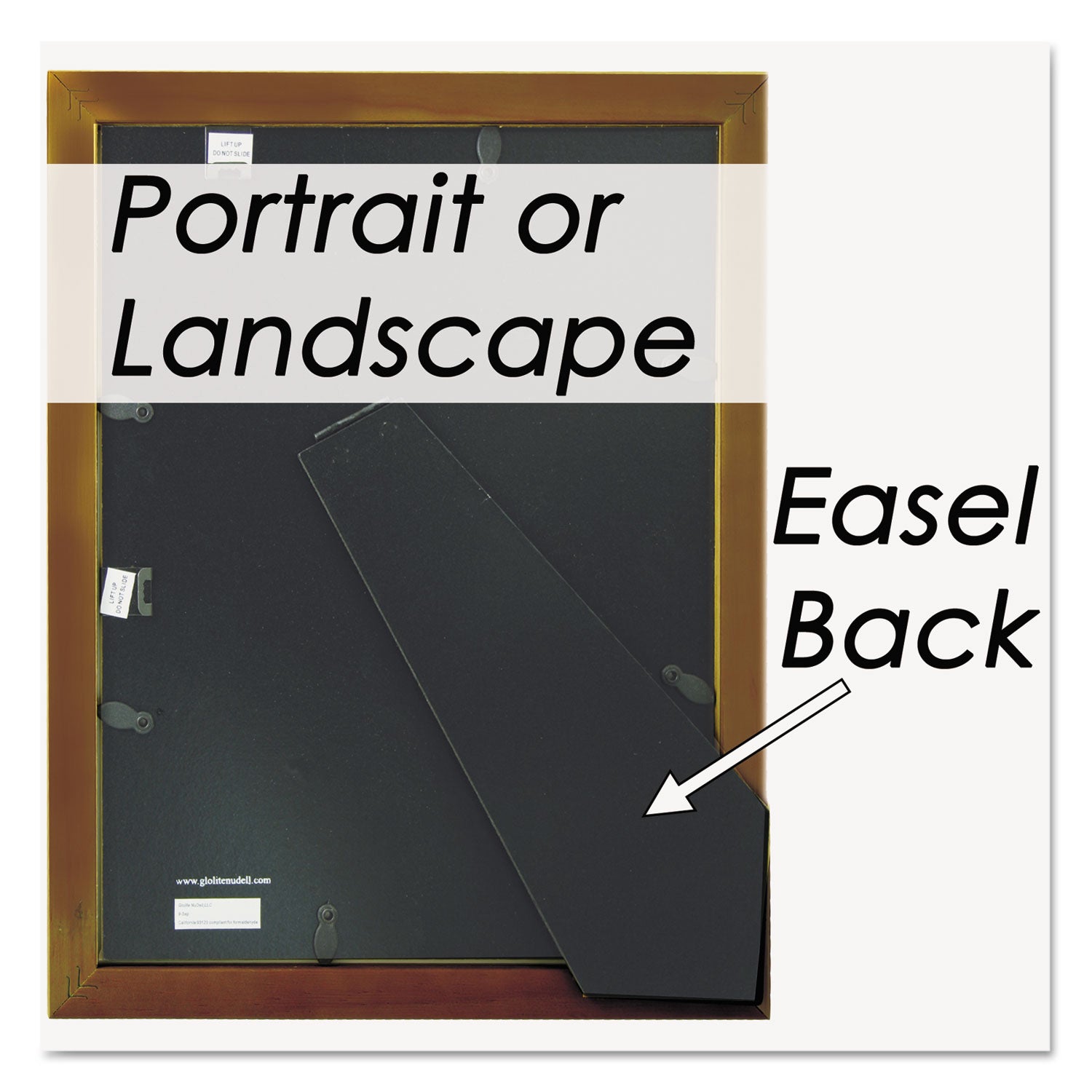 NuDell™ Solid Oak Hardwood Frame, 8.5 x 11, Walnut Finish