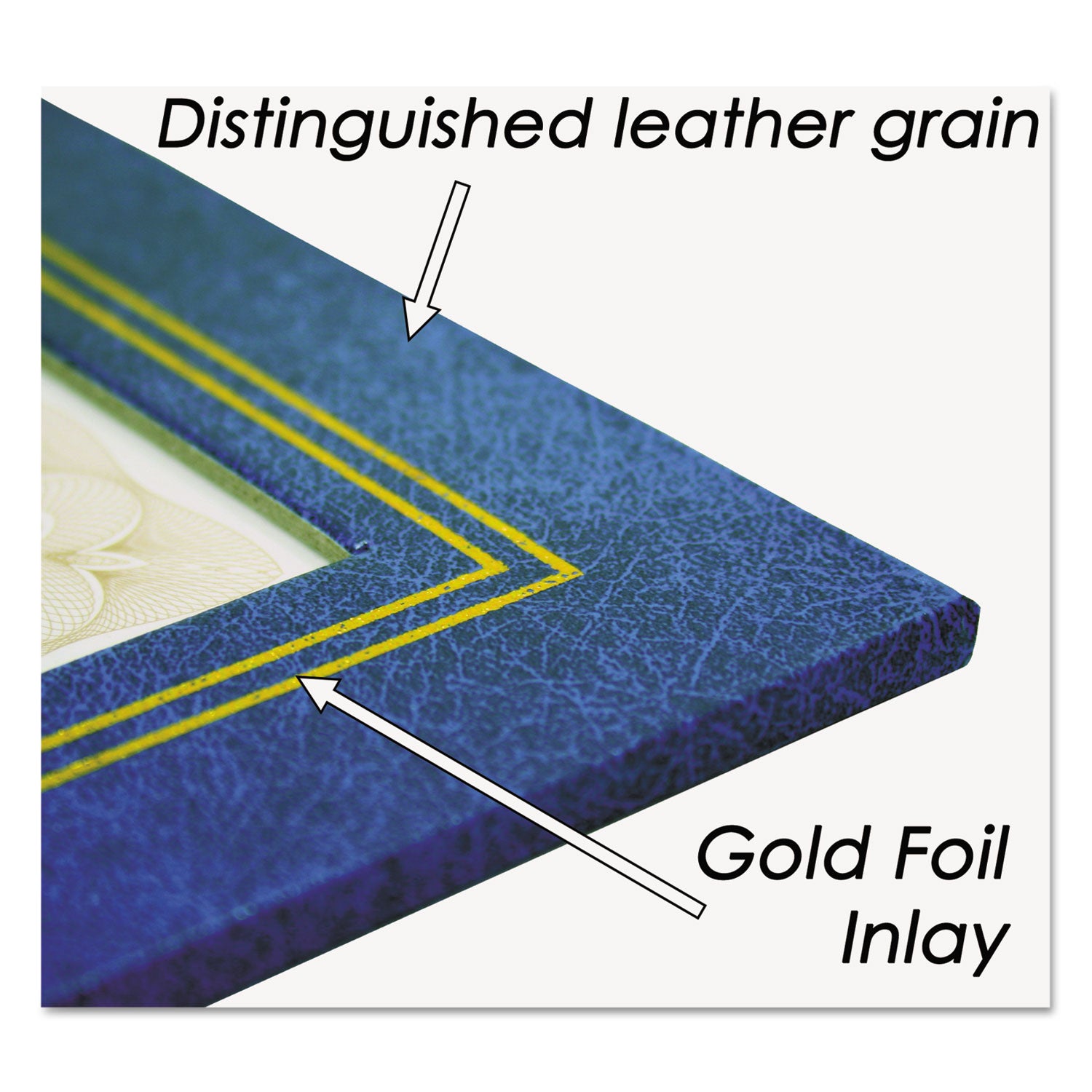 NuDell™ Leatherette Document Frame, 8.5 x 11, Blue, Pack of Two
