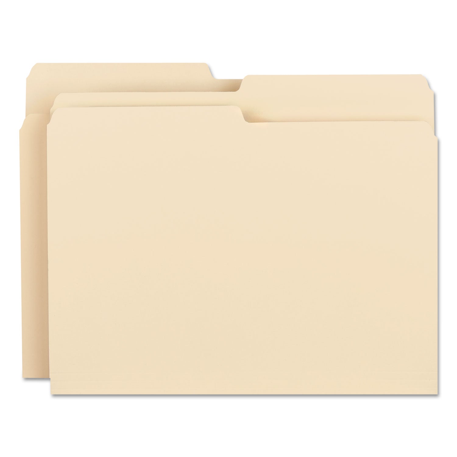 Smead Manila File Folders, 1/2-Cut Tabs: Assorted, Letter Size, 0.75" Expansion, Manila, 100/Box