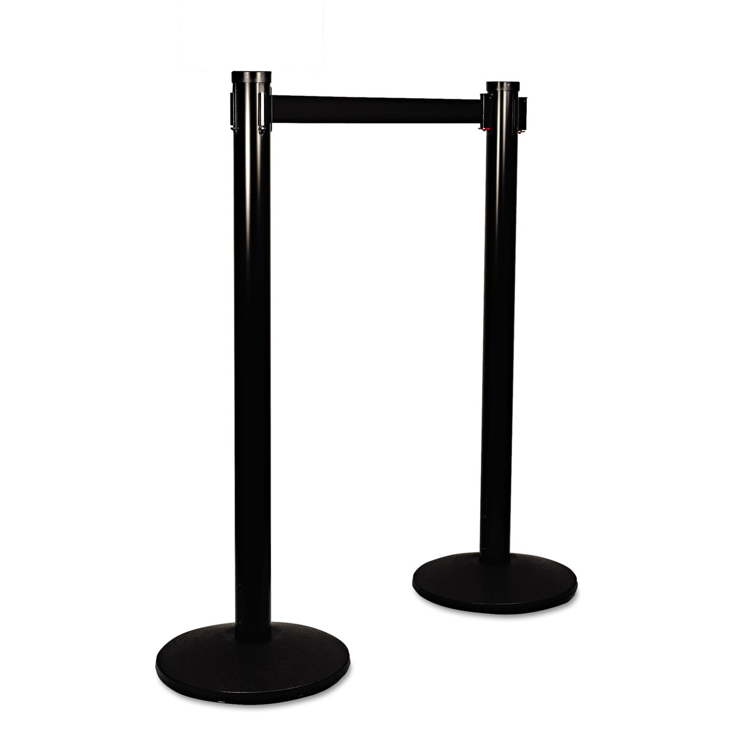 Tatco Adjusta-Tape Crowd Control Posts Only, Steel, 40" High, Black, 2/box