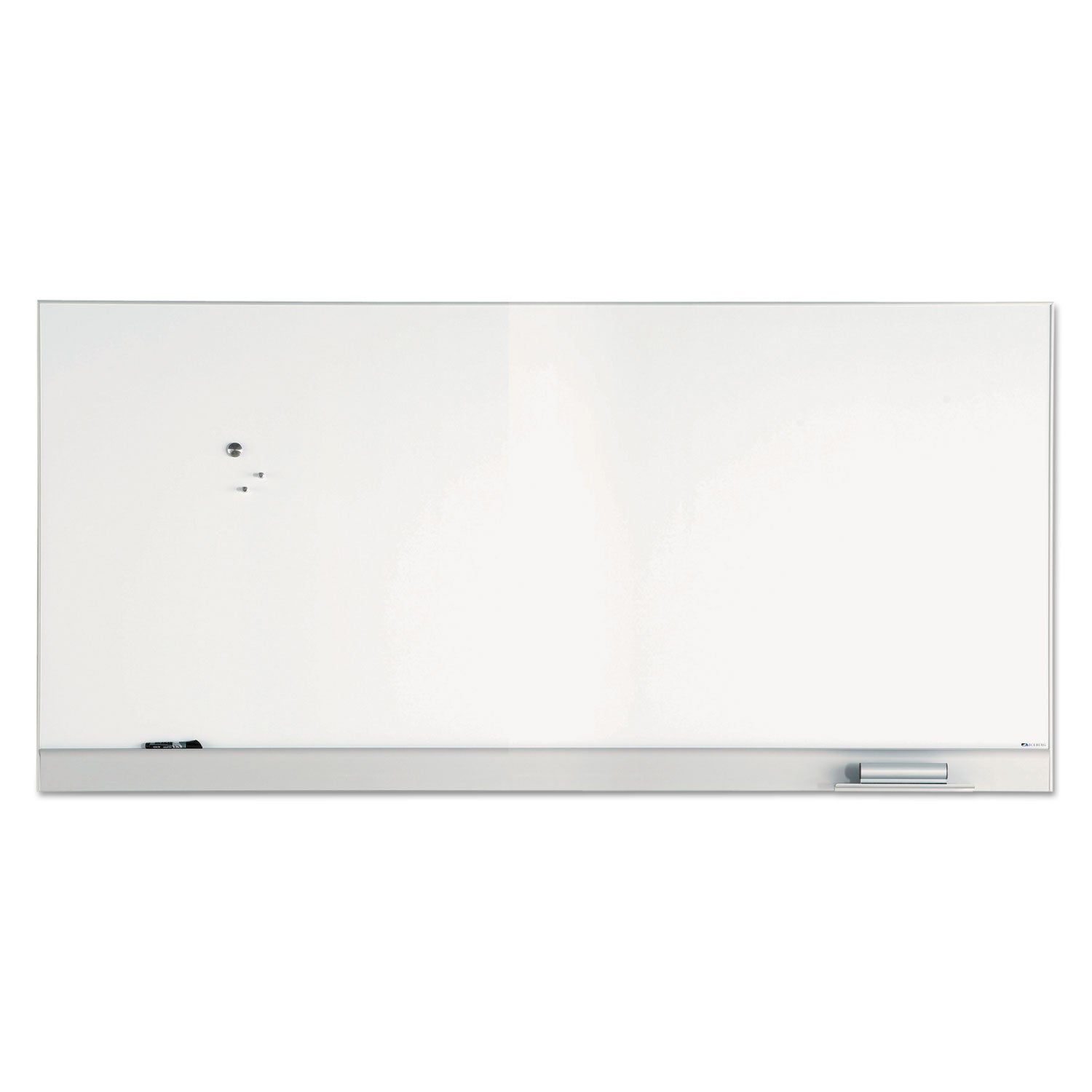 Polarity Magnetic Dry Erase White Board, 96 x 46, White Surface, Silver Aluminum Frame
