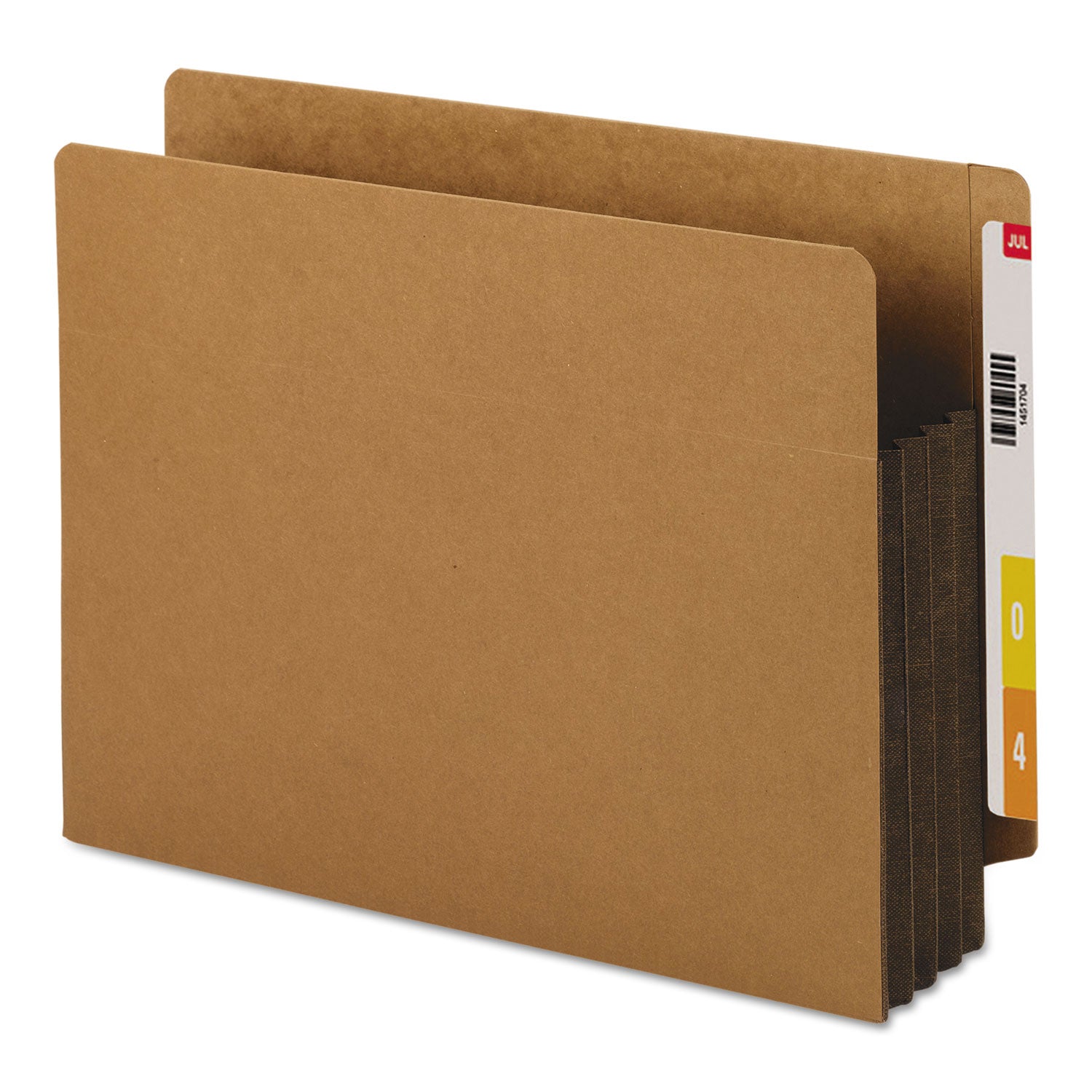 Smead Redrope Drop-Front End Tab File Pockets, Fully Lined 6.5" High Gussets, 3.5" Expansion, Letter Size, Redrope/Brown, 10/Box