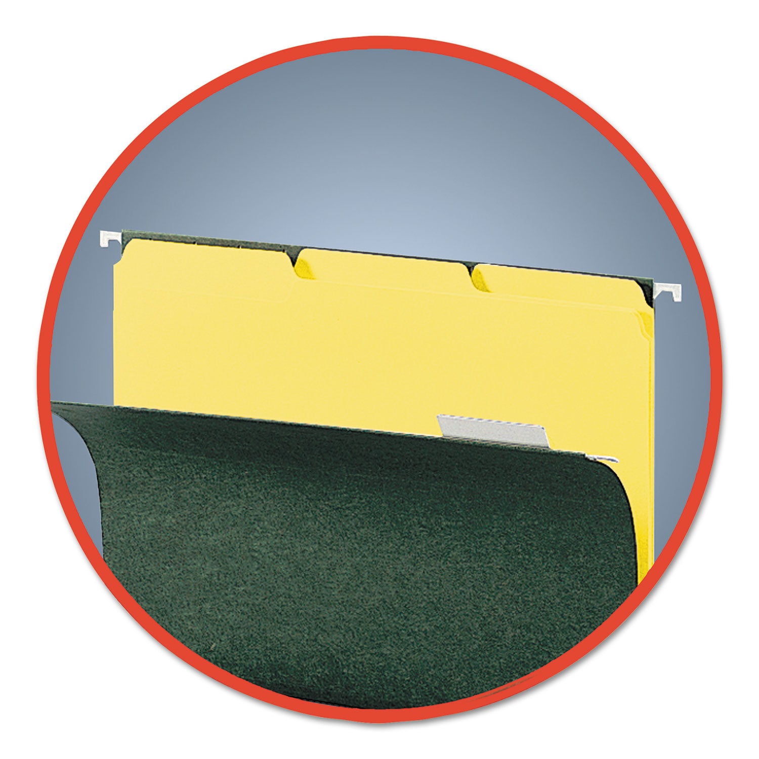 Smead Interior File Folders, 1/3-Cut Tabs: Assorted, Letter Size, 0.75" Expansion, Assorted Colors, 100/Box