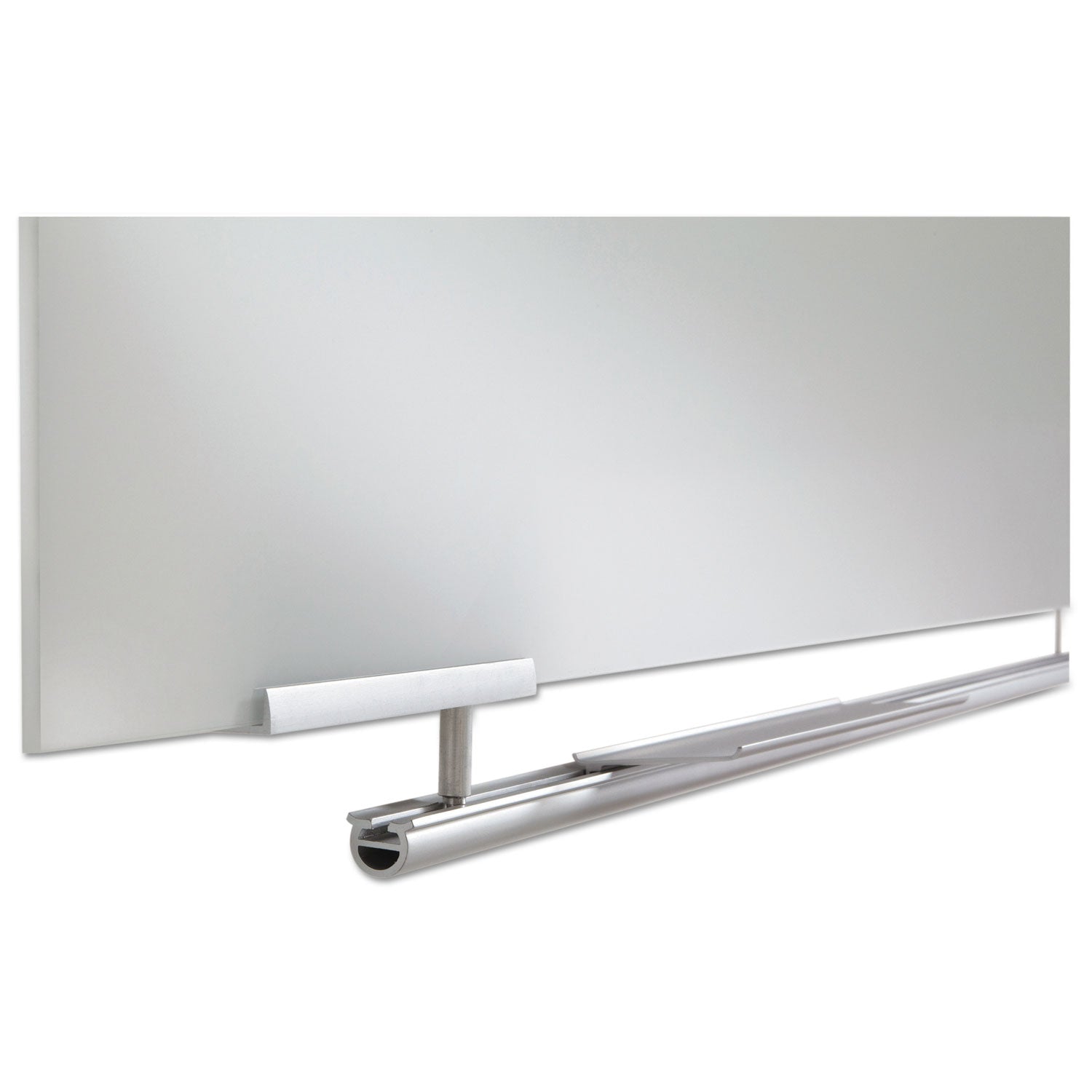 Iceberg Clarity Glass Dry Erase Board with Aluminum Trim, 72" x 36", White Surface, Satin Aluminum Frame