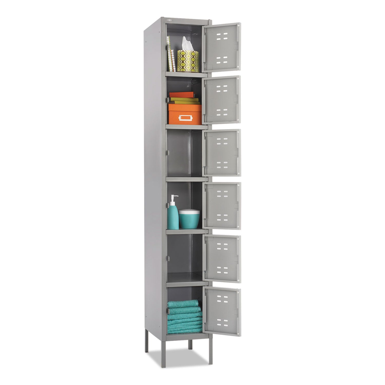 Safco® Box Locker, 12w X 18d X 78h, Two-Tone Gray