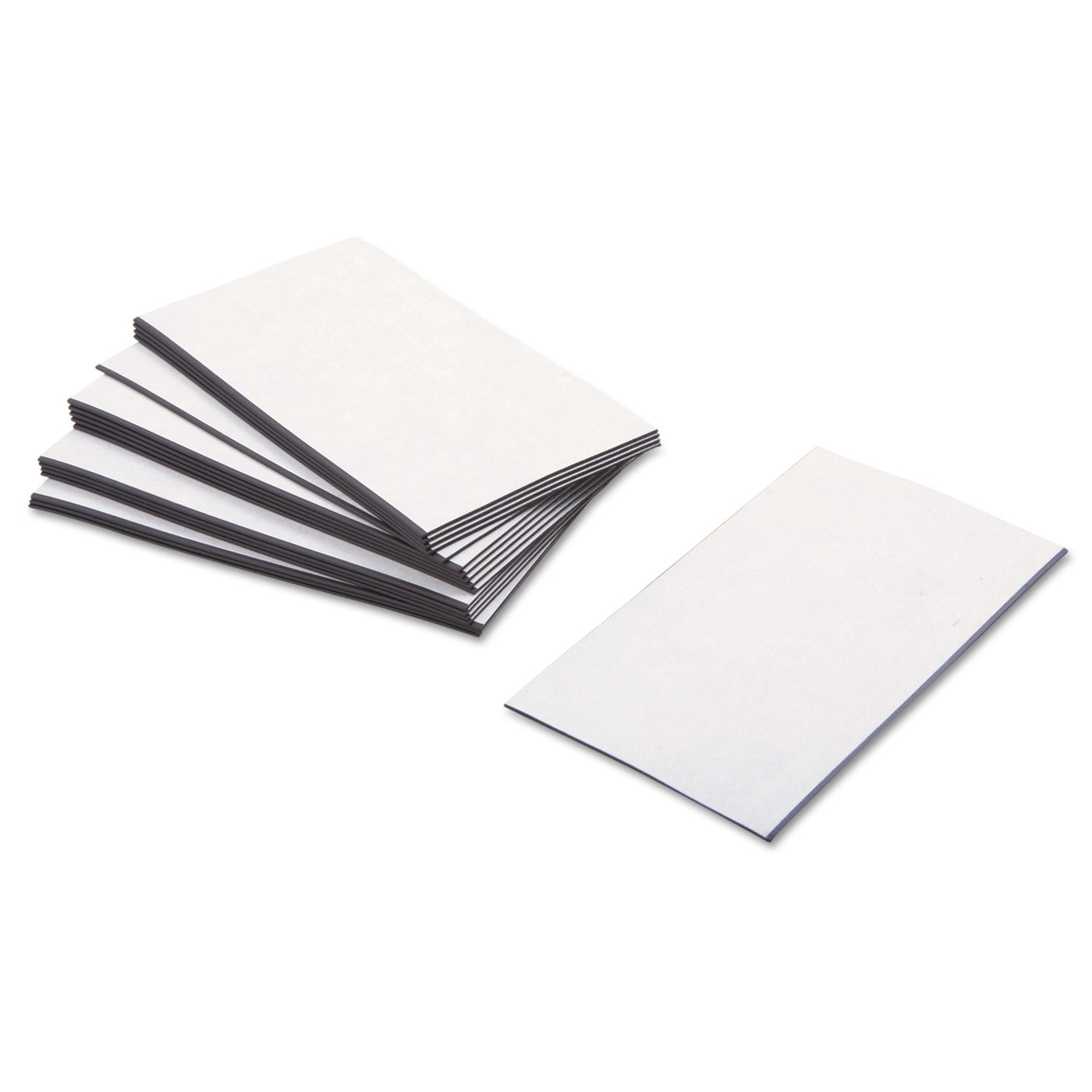 ZEUS® Business Card Magnets, 2 X 3.5, White, Adhesive Coated, 25/pack