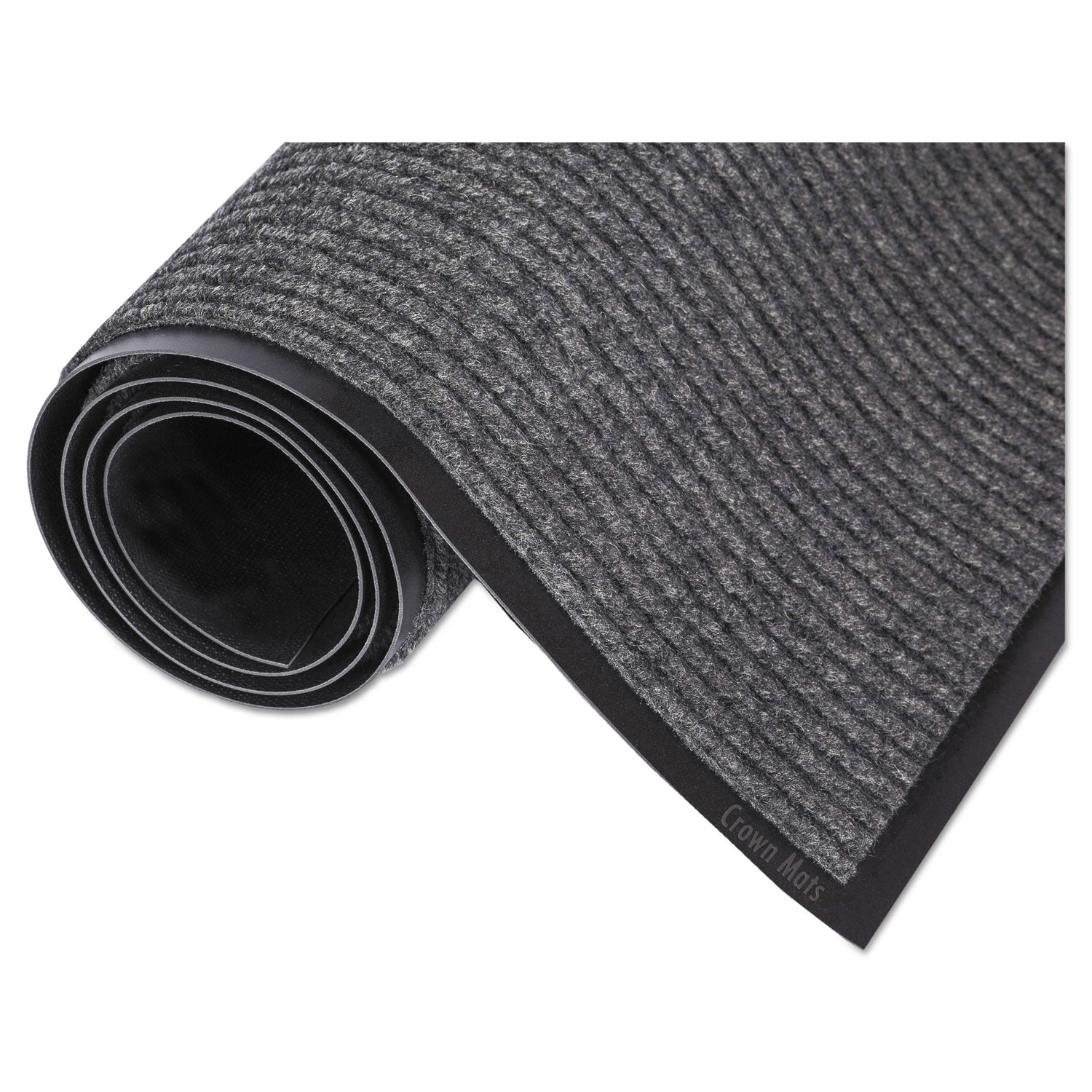 Crown Needle Rib Wipe And Scrape Mat, Polypropylene, 36 X 60, Gray
