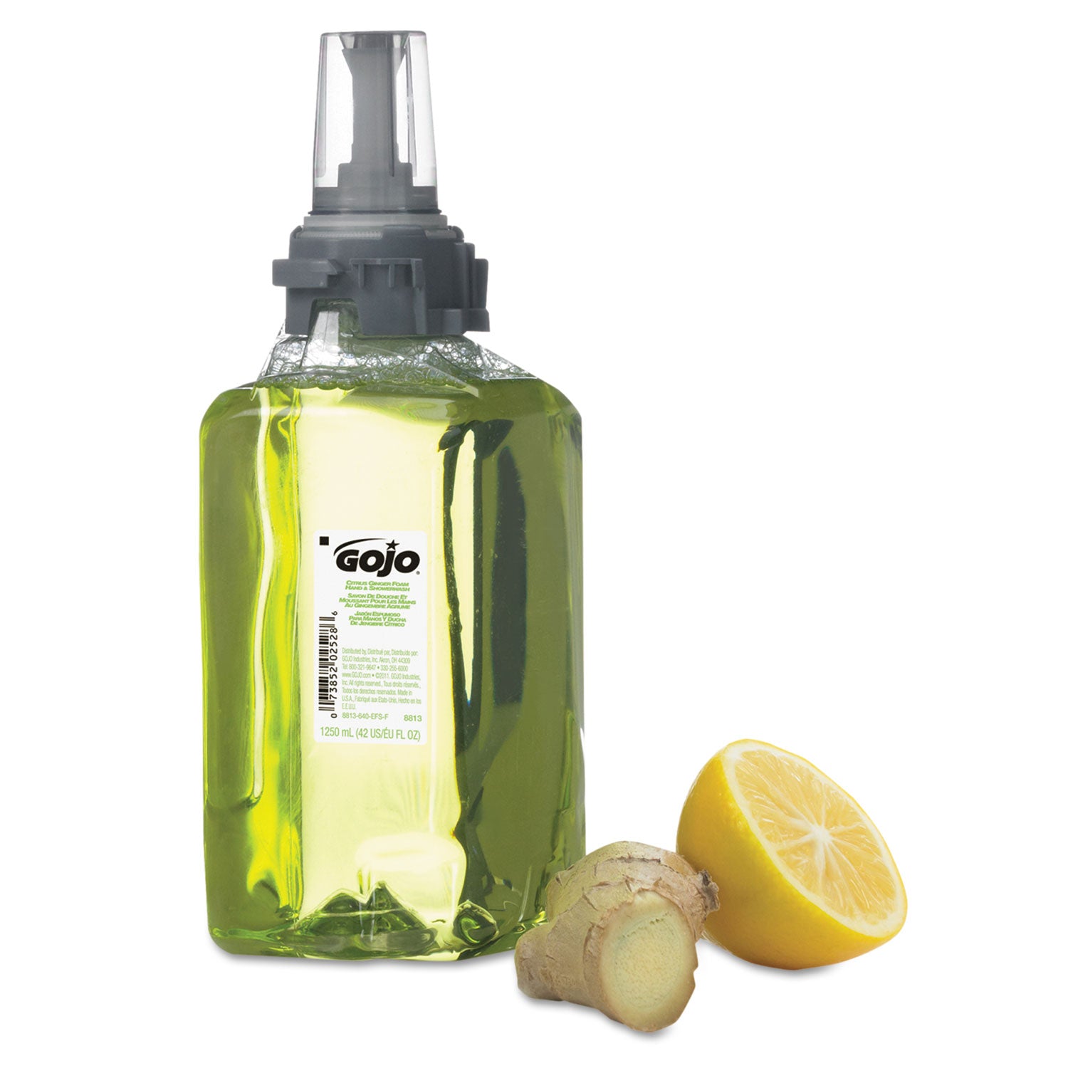GOJO® ADX-12 Refills, Citrus Floral/Ginger Scent, 1,250 mL, 3/Carton