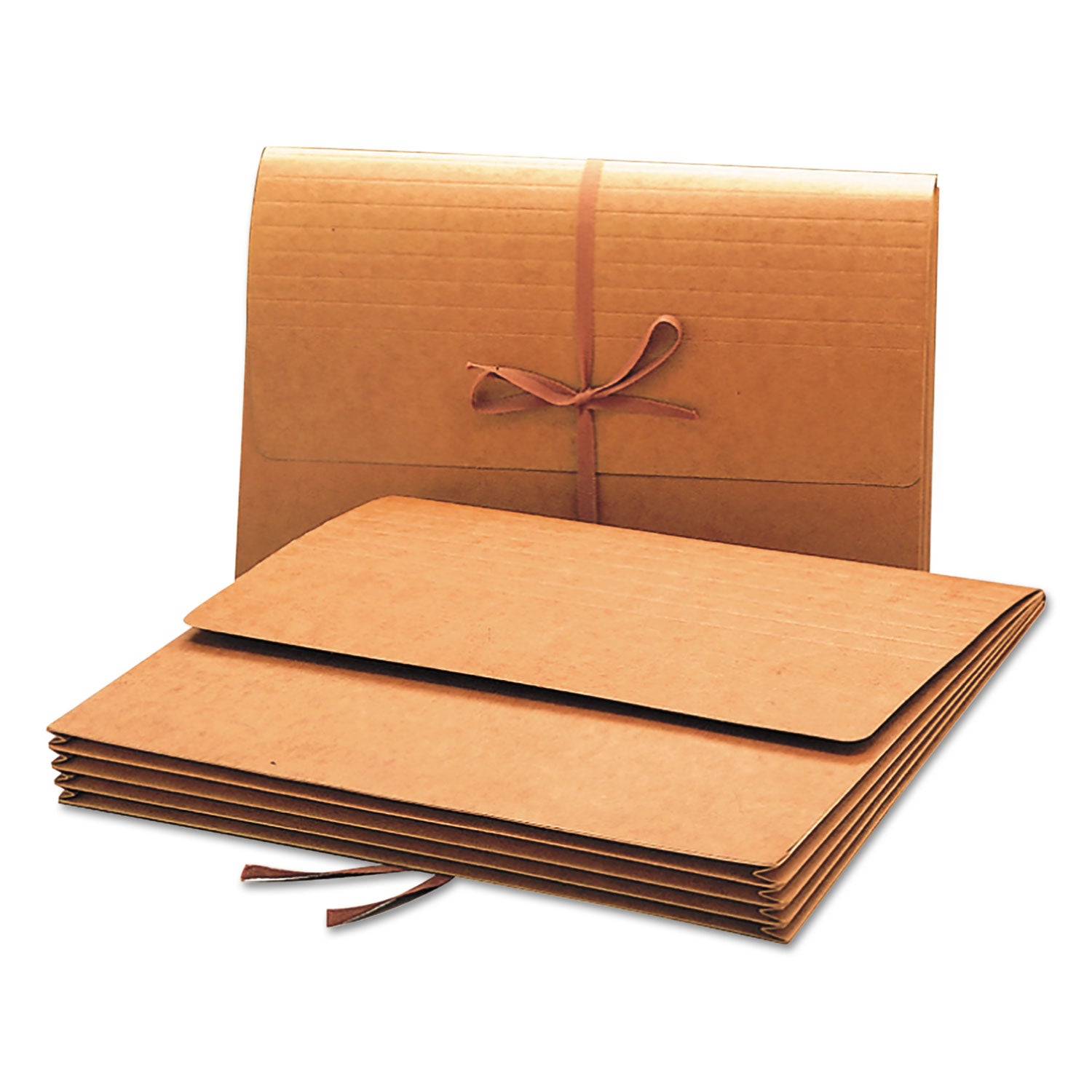 Redrope Expanding Wallets, 3.5" Expansion, 1 Section, Cloth Tie Closure, Legal Size (9.5" x 14.75"), Redrope