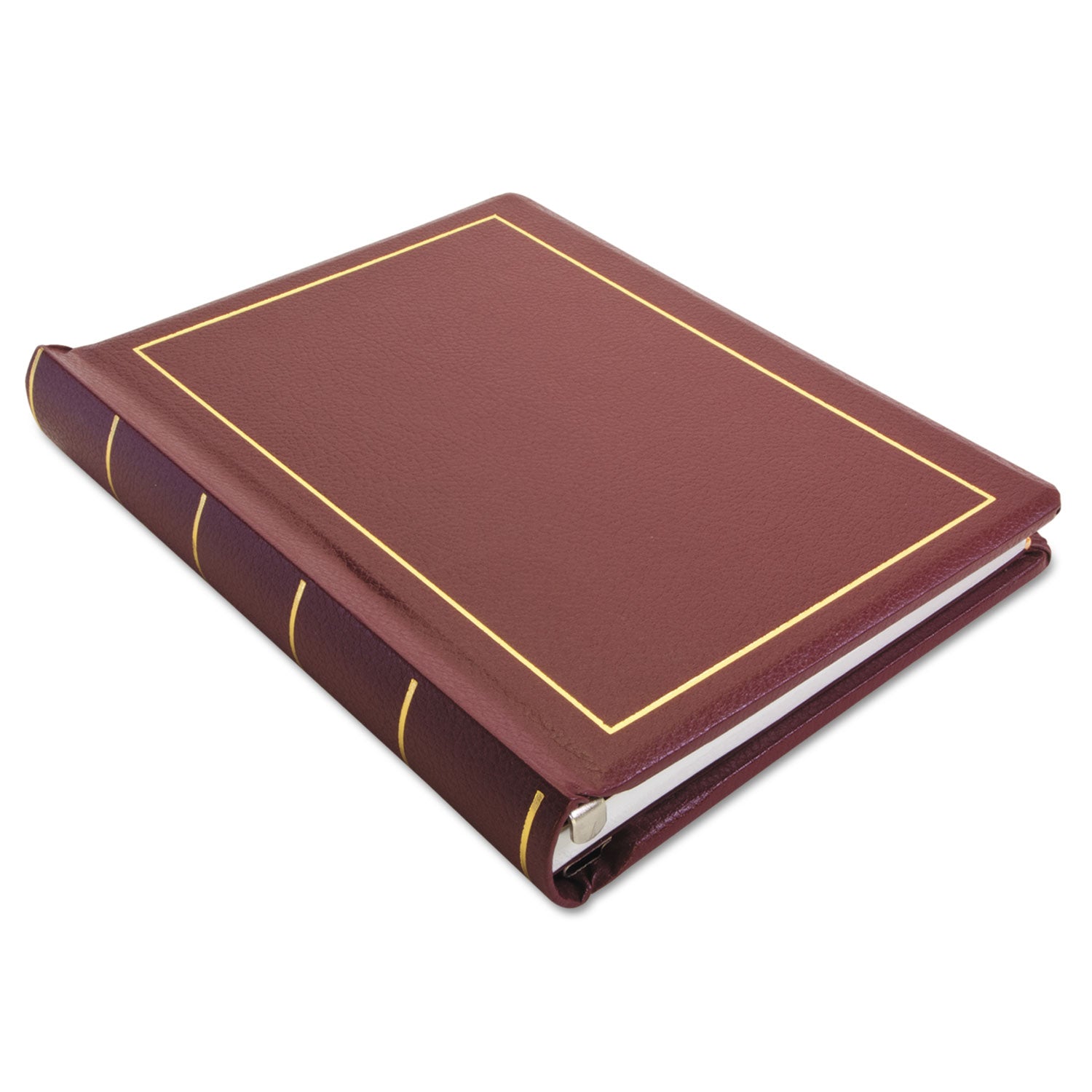 Wilson Jones® Binder For Corporation Minutes, 3 Posts, 2" Capacity, 11 X 8.5, Red W/gold Trim