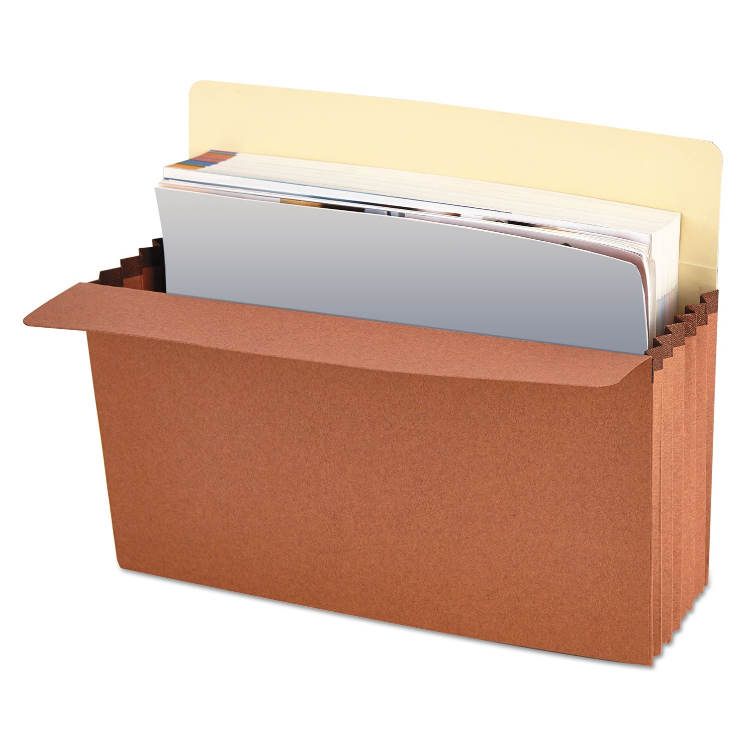 Universal® Redrope Expanding File Pockets, 5.25" Expansion, Letter Size, Redrope, 10/box