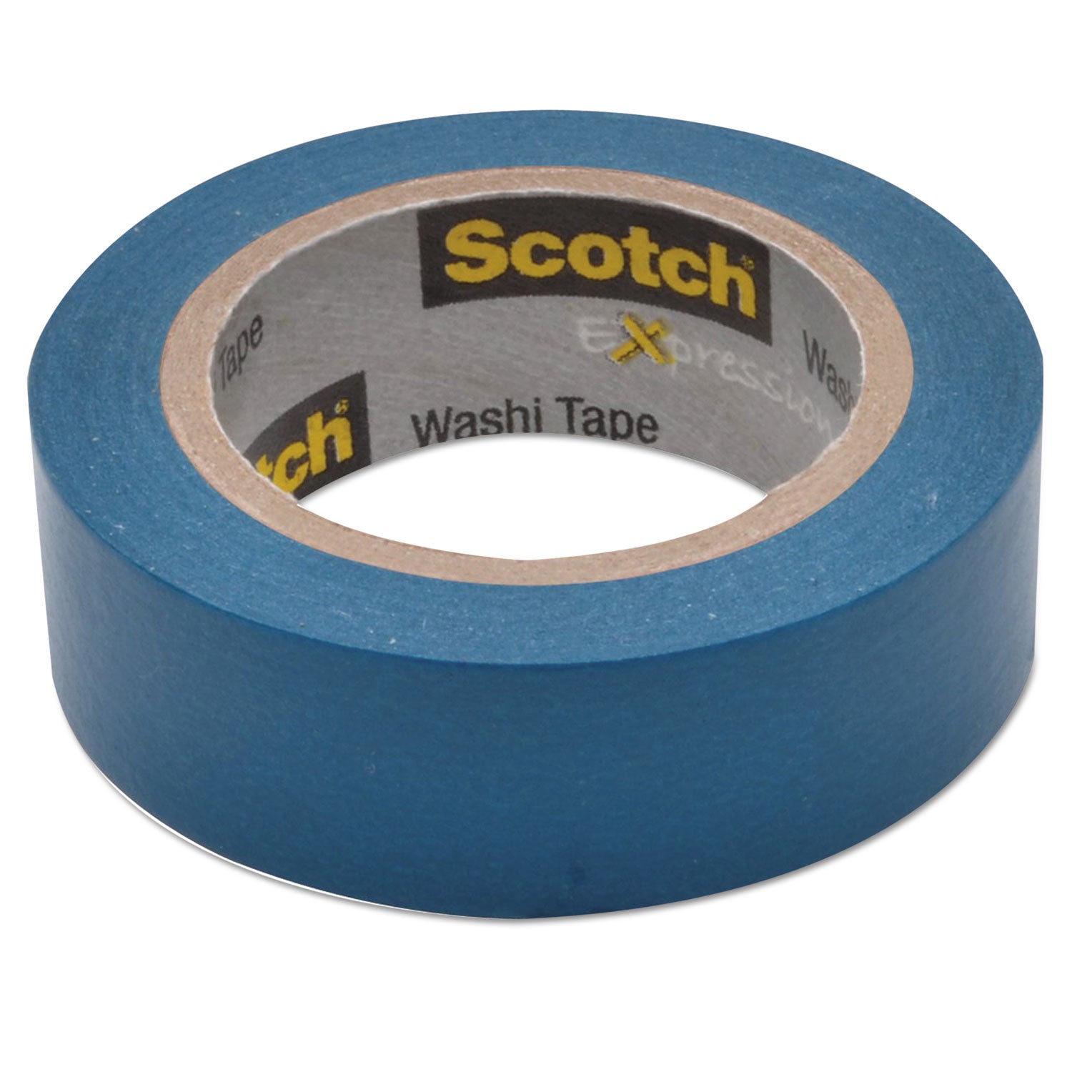 Scotch® Expressions Washi Tape, 1.25" Core, 0.59" X 32.75 Ft, Blue