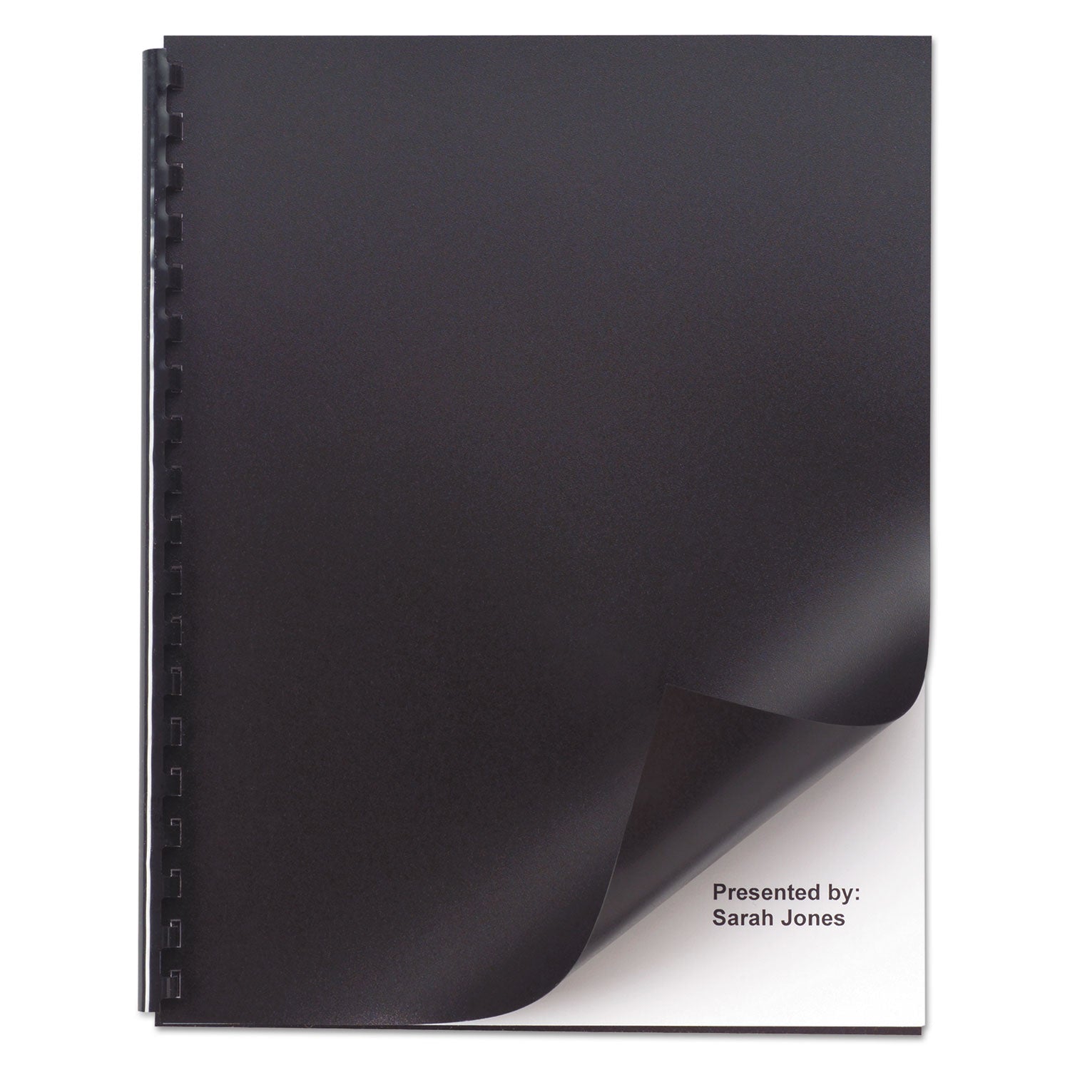 Opaque Plastic Presentation Covers for Binding Systems, Black, 11 x 8.5, Unpunched, 50/Pack