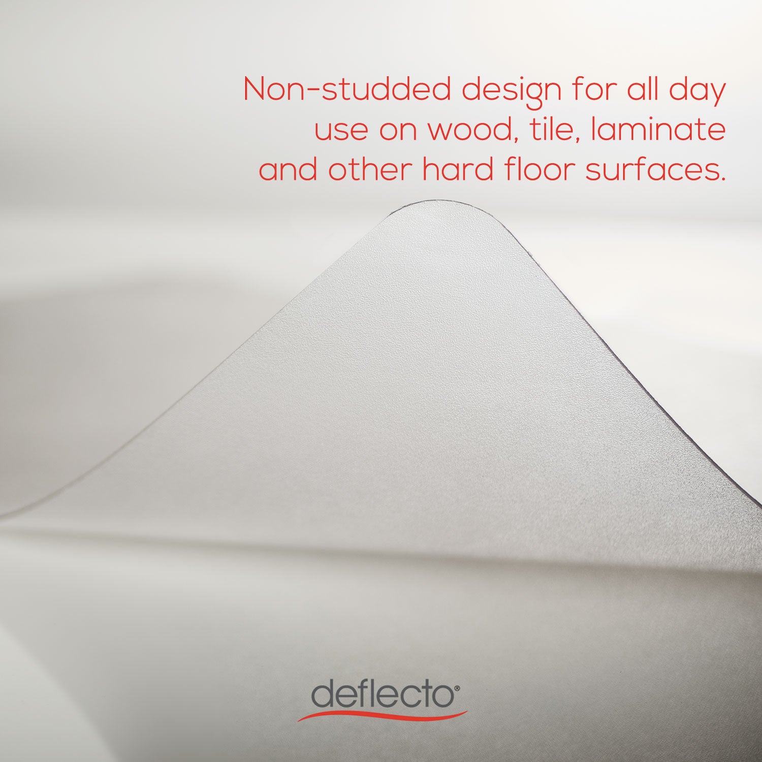 deflecto® All Day Use Chair Mat - Hard Floors, 46 X 60, Rectangle, Clear