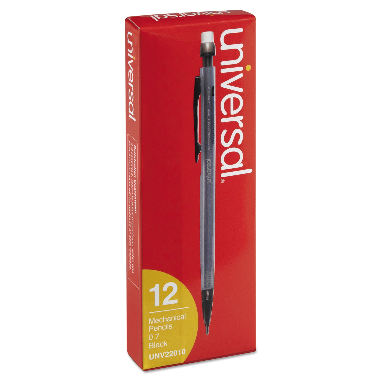 Universal™ Mechanical Pencil, 0.7 mm, HB (#2), Black Lead, Smoke/Black Barrel, Dozen