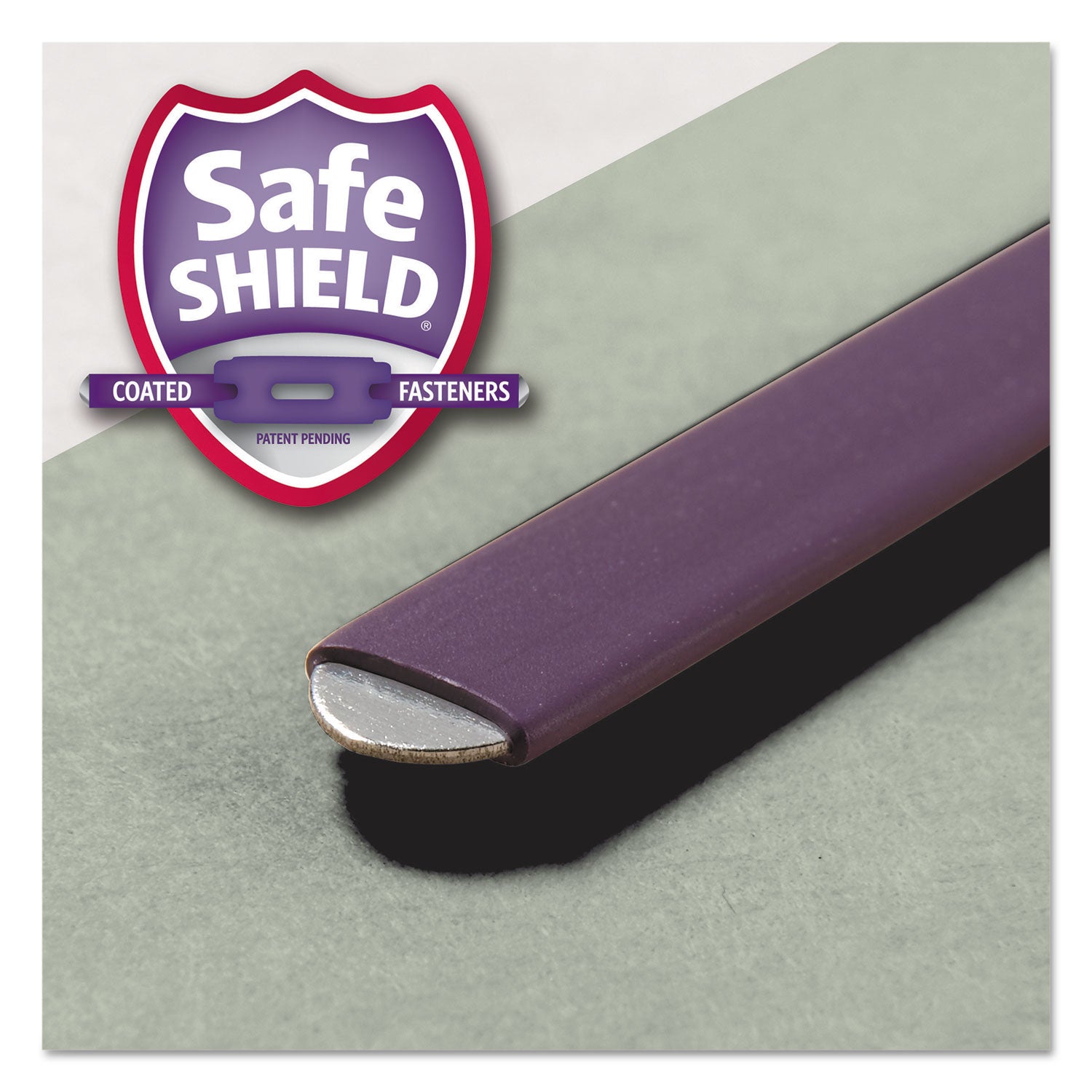 Smead End Tab Pressboard Classification Folder, Eight SafeSHIELD Fasteners, 3" Expansion, 3 Dividers, Letter Size, Gray-Green,10/BX